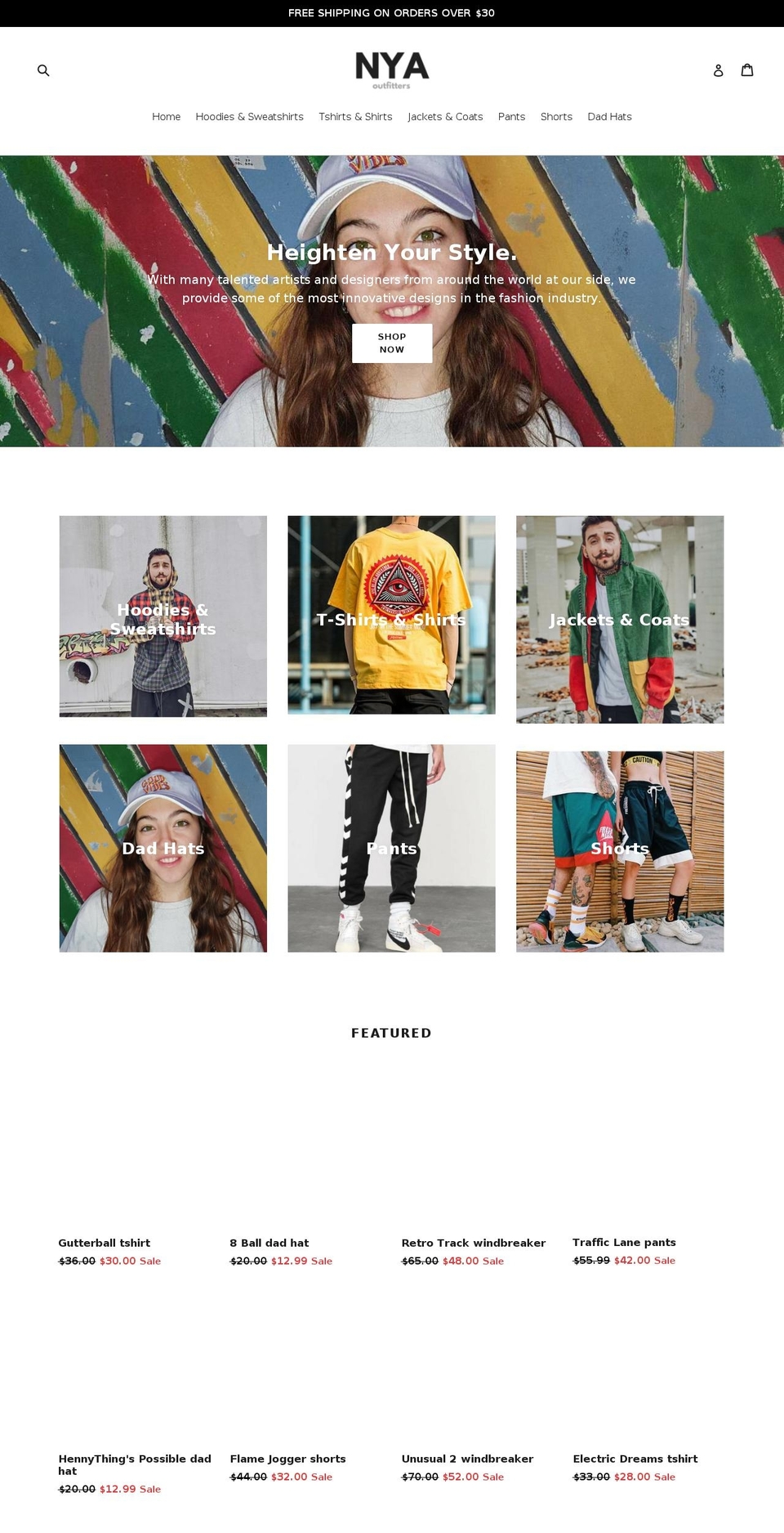 notyouraveragedadhats.com — Shopify storefront screenshot