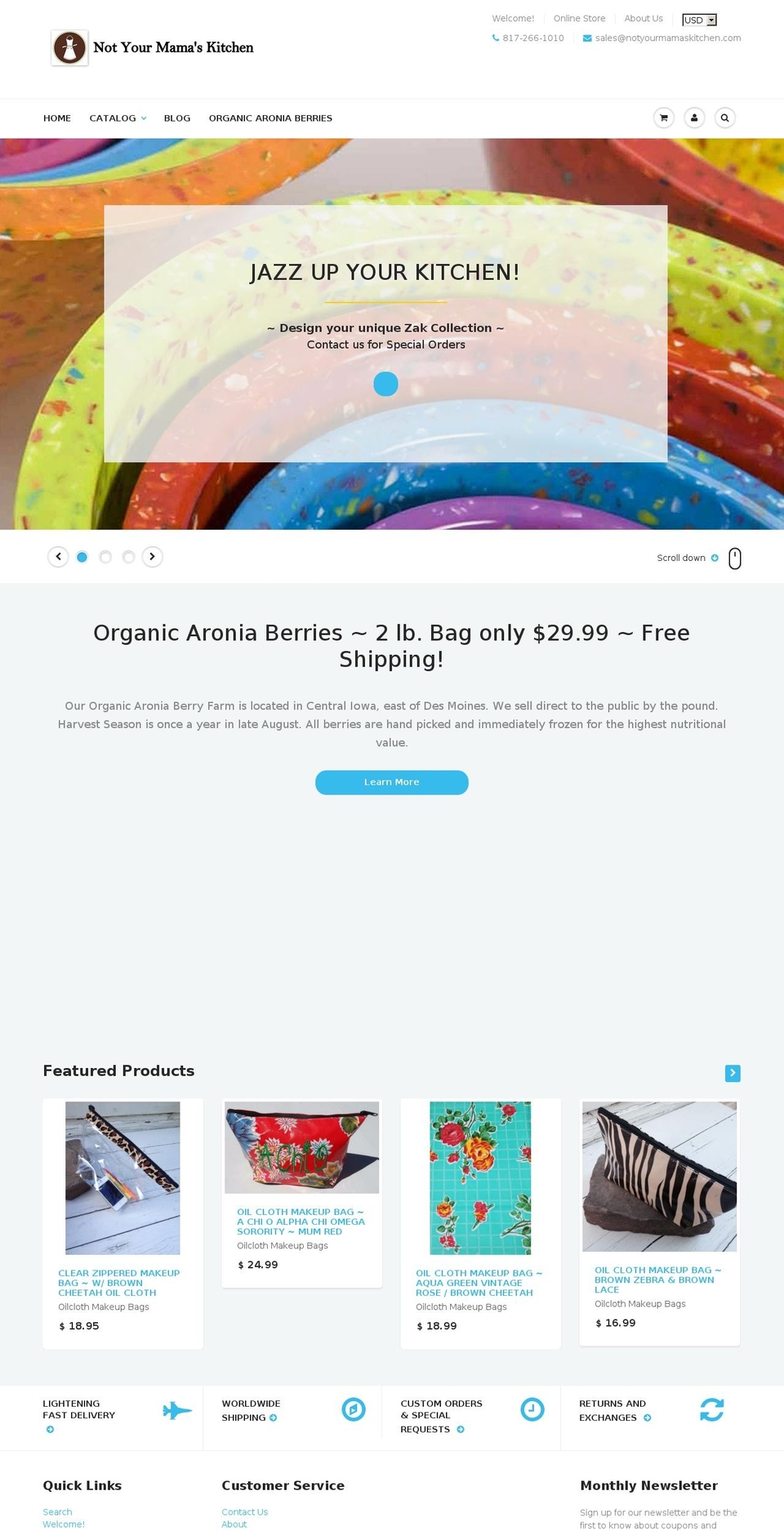 notyourmamaskitchen.com shopify website screenshot