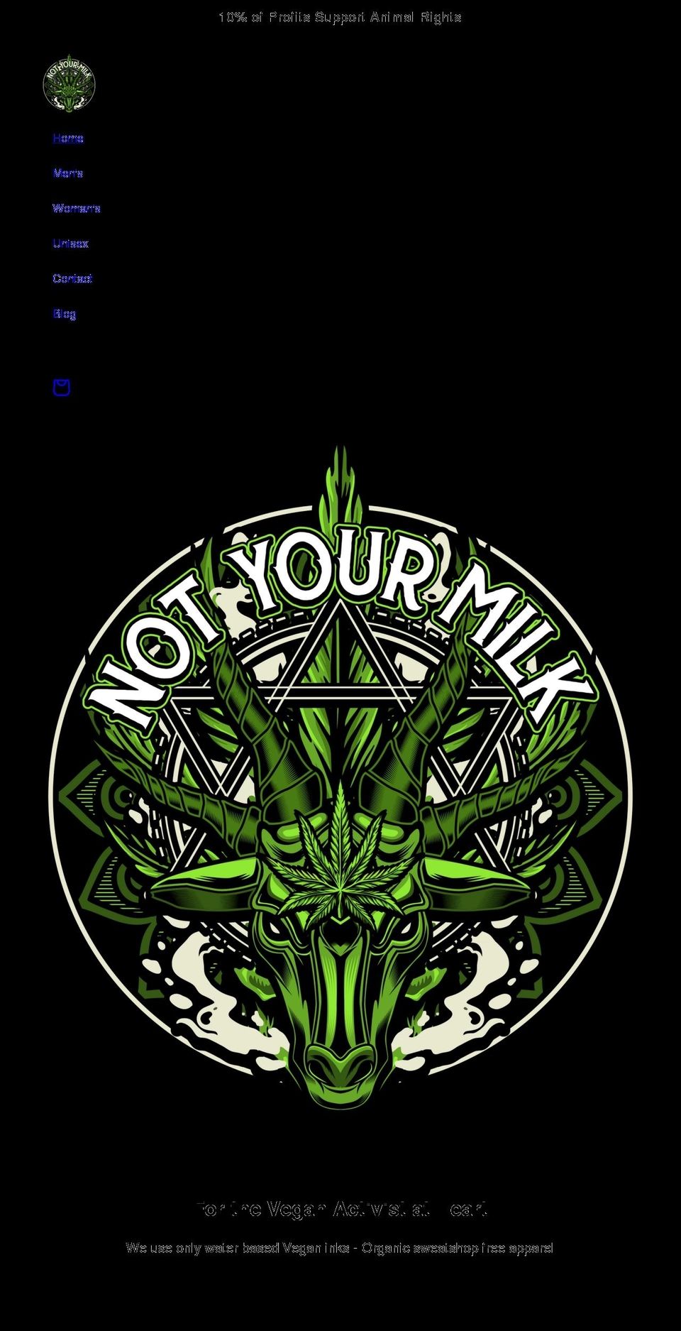 notyourmilk.com shopify website screenshot