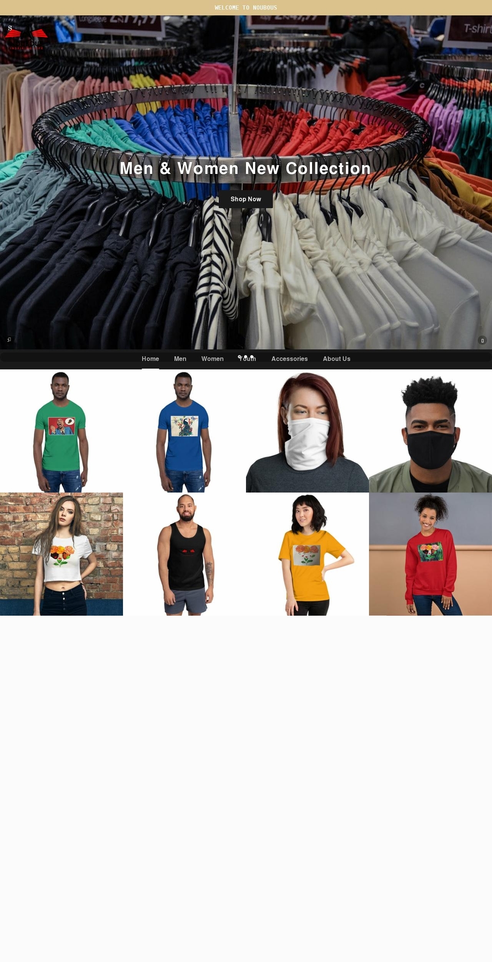 noubous.com shopify website screenshot