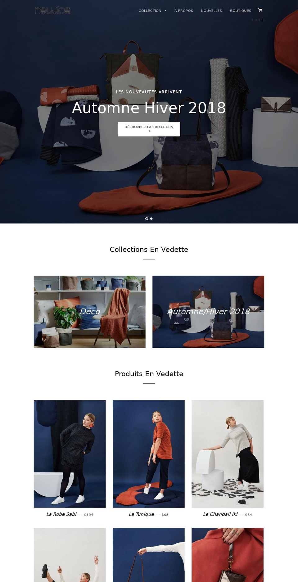 noujica.com shopify website screenshot