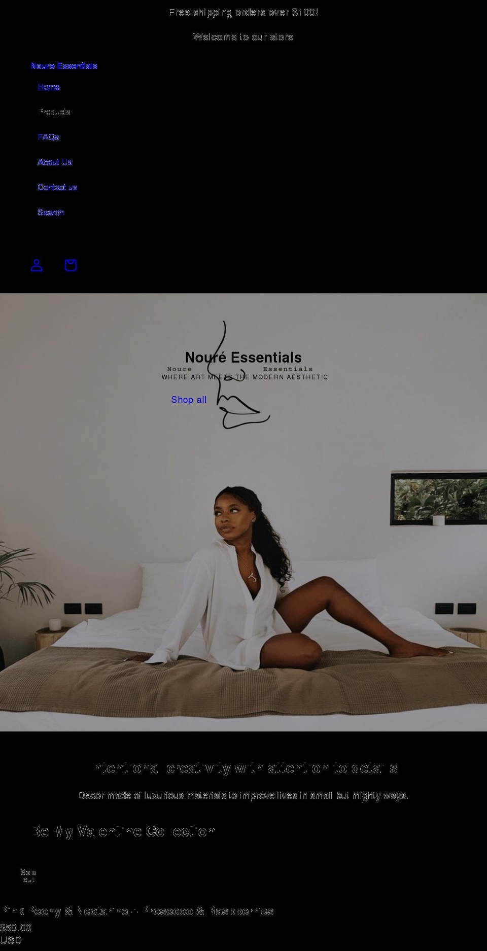 Narrative Afterpay  with Installments Shopify theme site example noureessentials.com