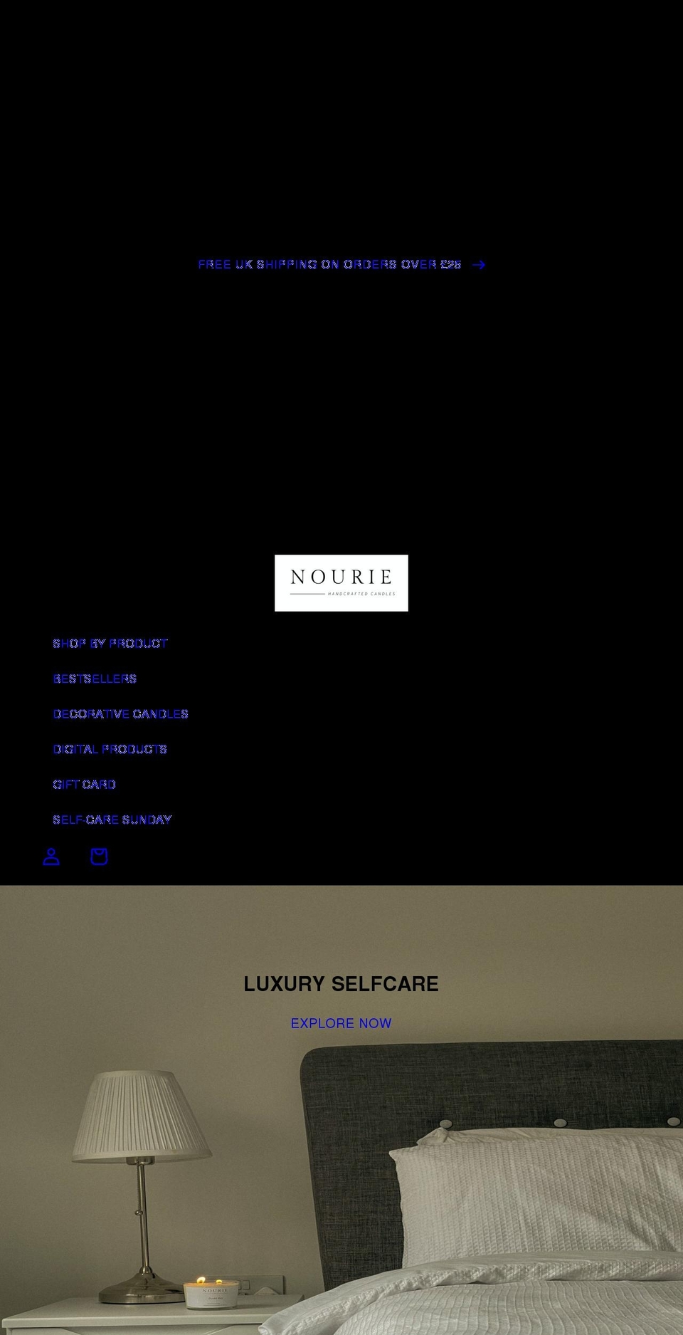 nouriecandles.com shopify website screenshot