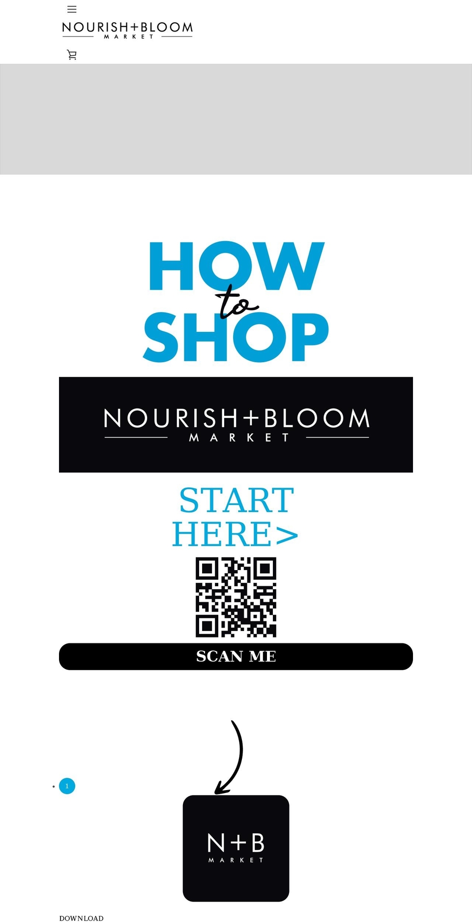 nourishandbloommarket.com shopify website screenshot