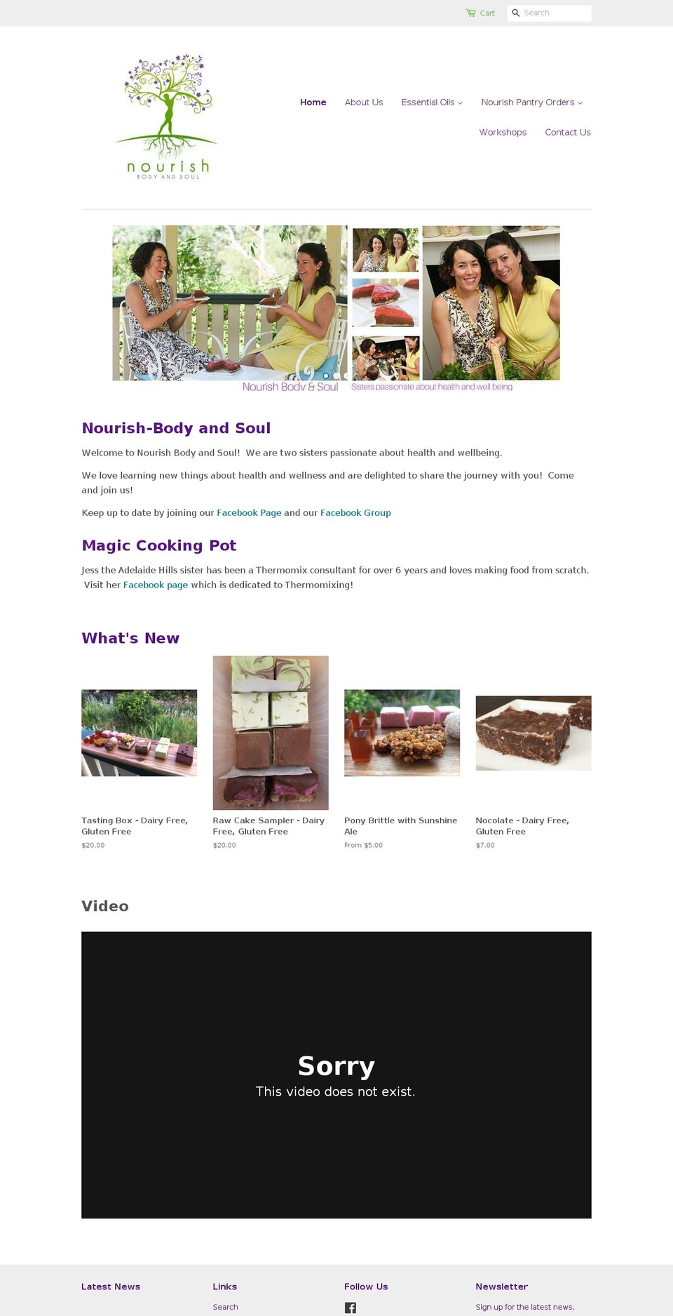 nourishbodyandsoul.com — Shopify storefront screenshot
