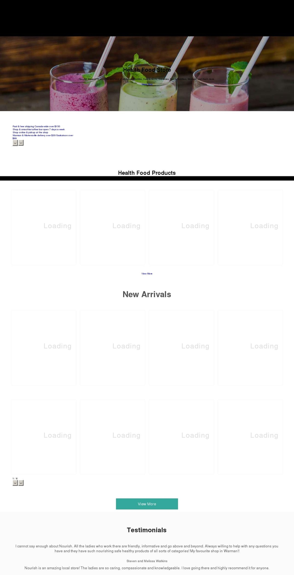 nourishcanada.shop shopify website screenshot