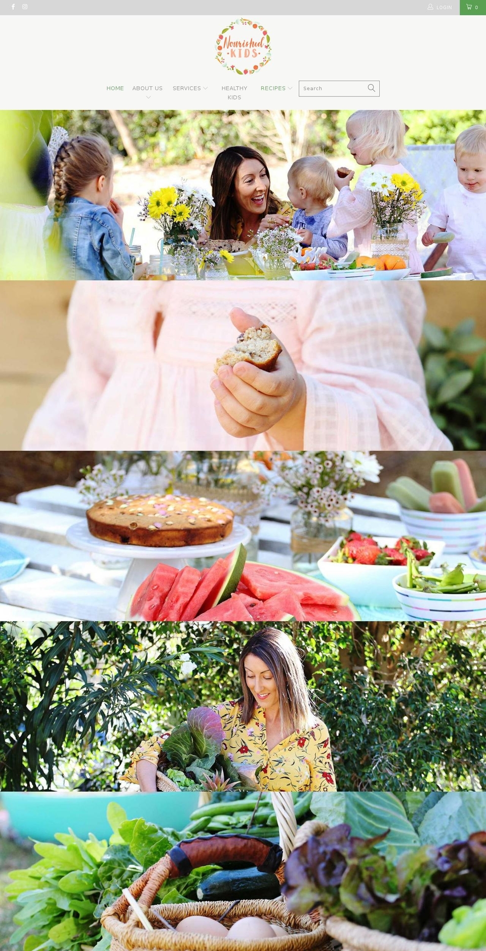 nourishedkids.com.au shopify website screenshot