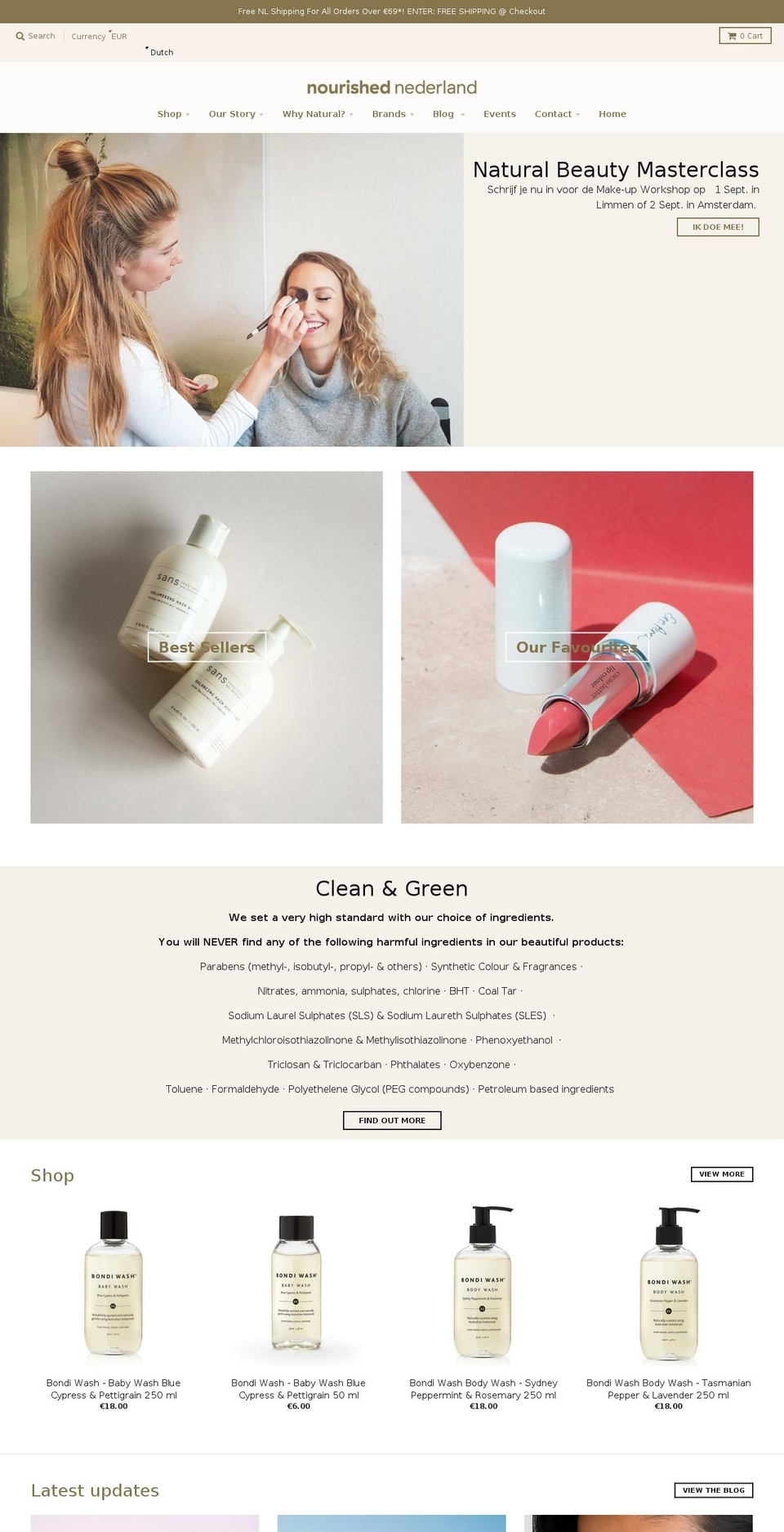 nourishednederland.com — Shopify storefront screenshot