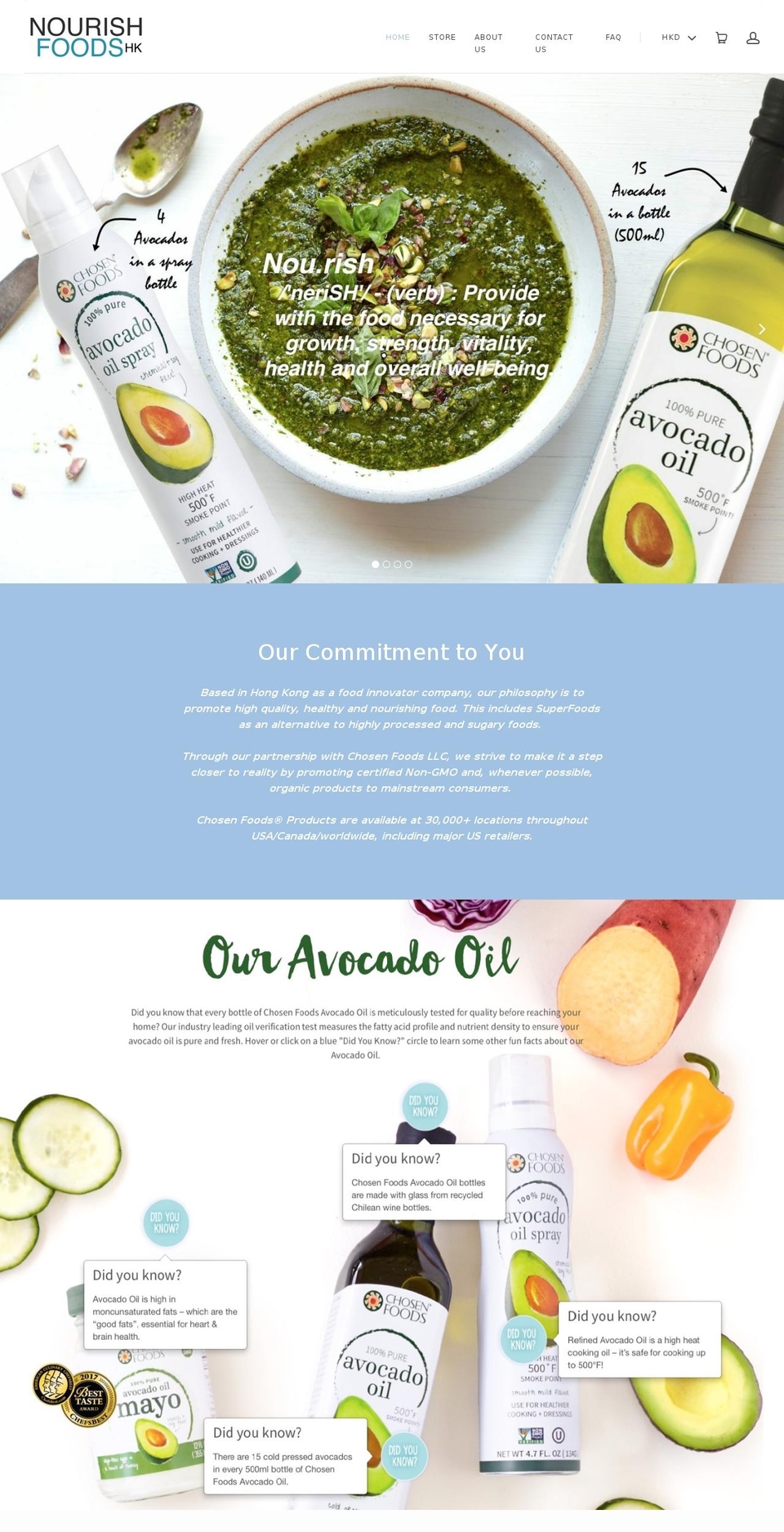 nourishfoodshk.com — Shopify storefront screenshot