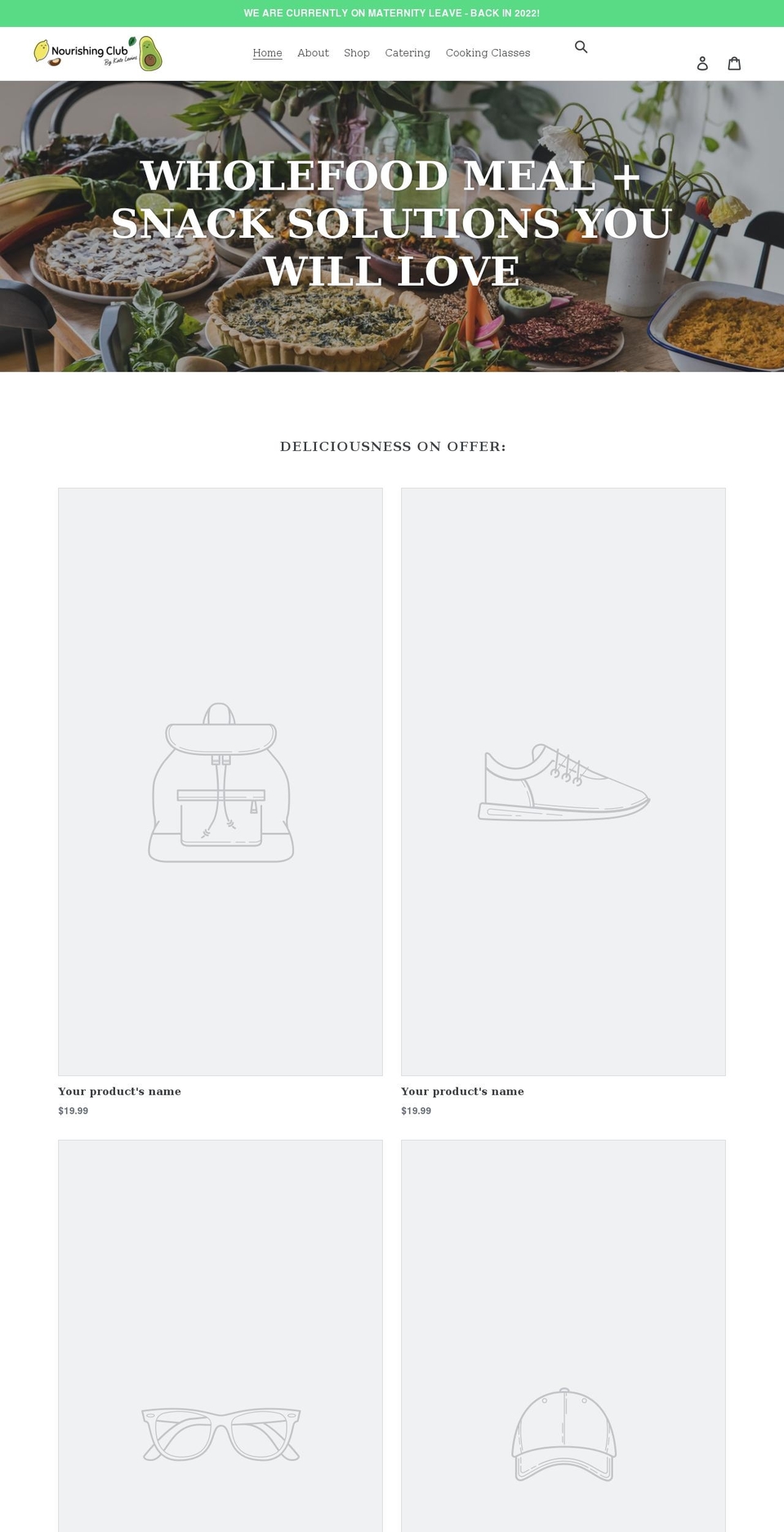 nourishingclub.com shopify website screenshot