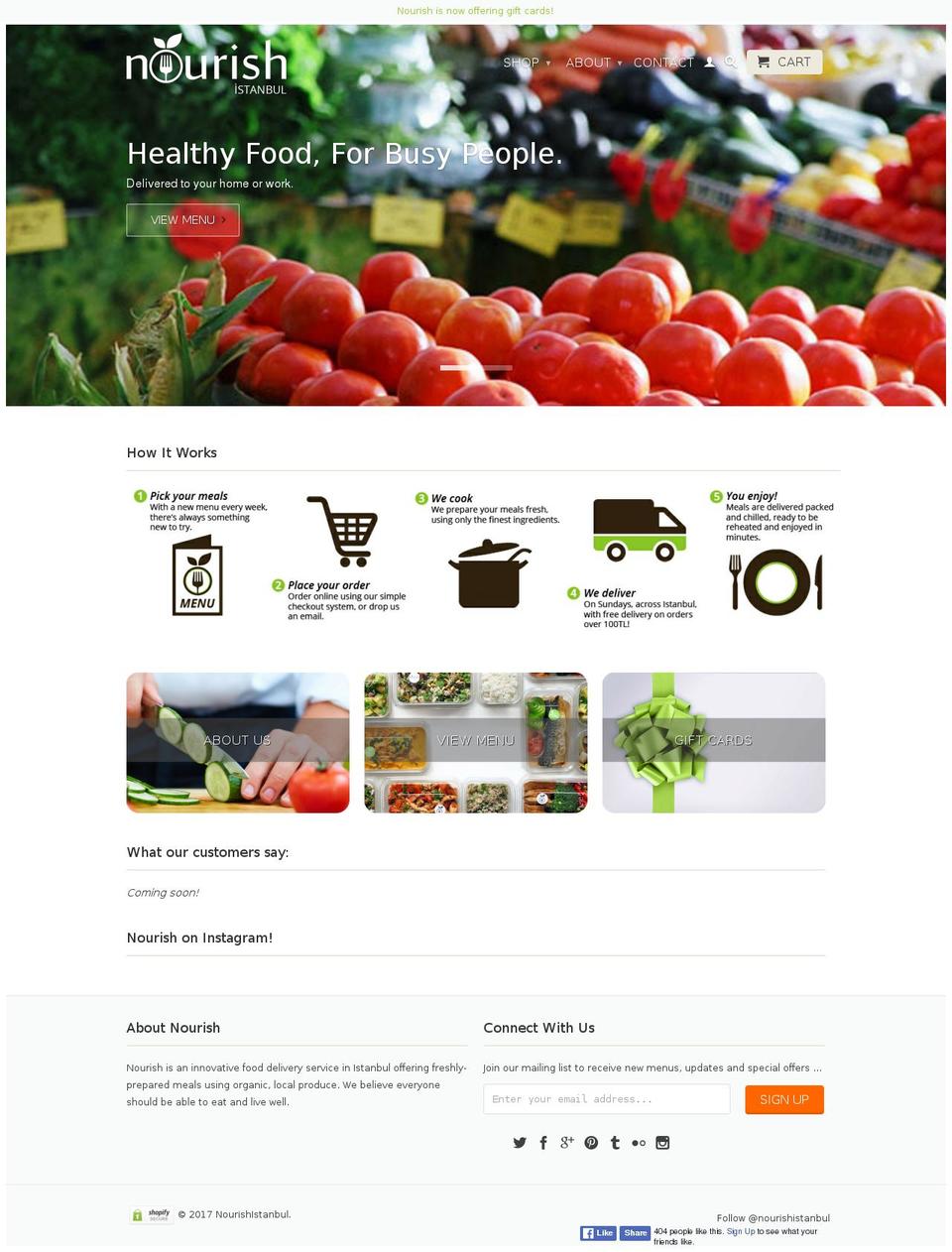 nourishistanbul.com shopify website screenshot