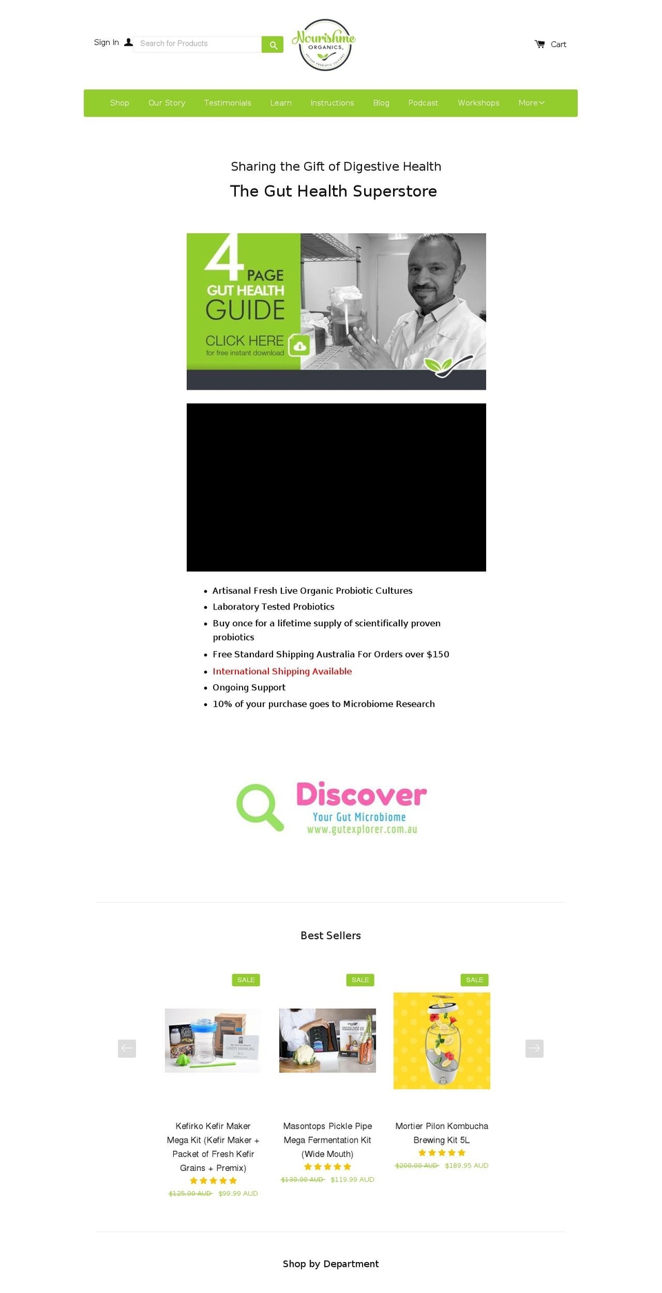 nourishmeorganics.com.au shopify website screenshot