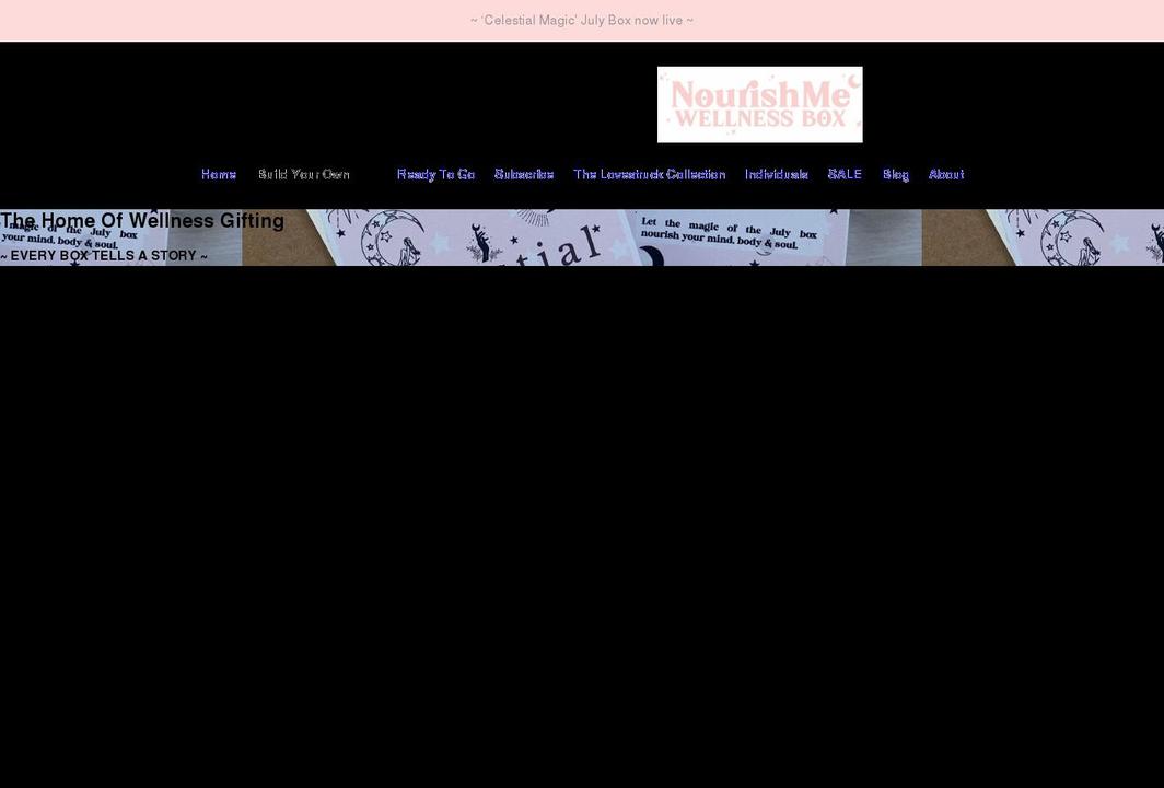 nourishmewellnessbox.com shopify website screenshot
