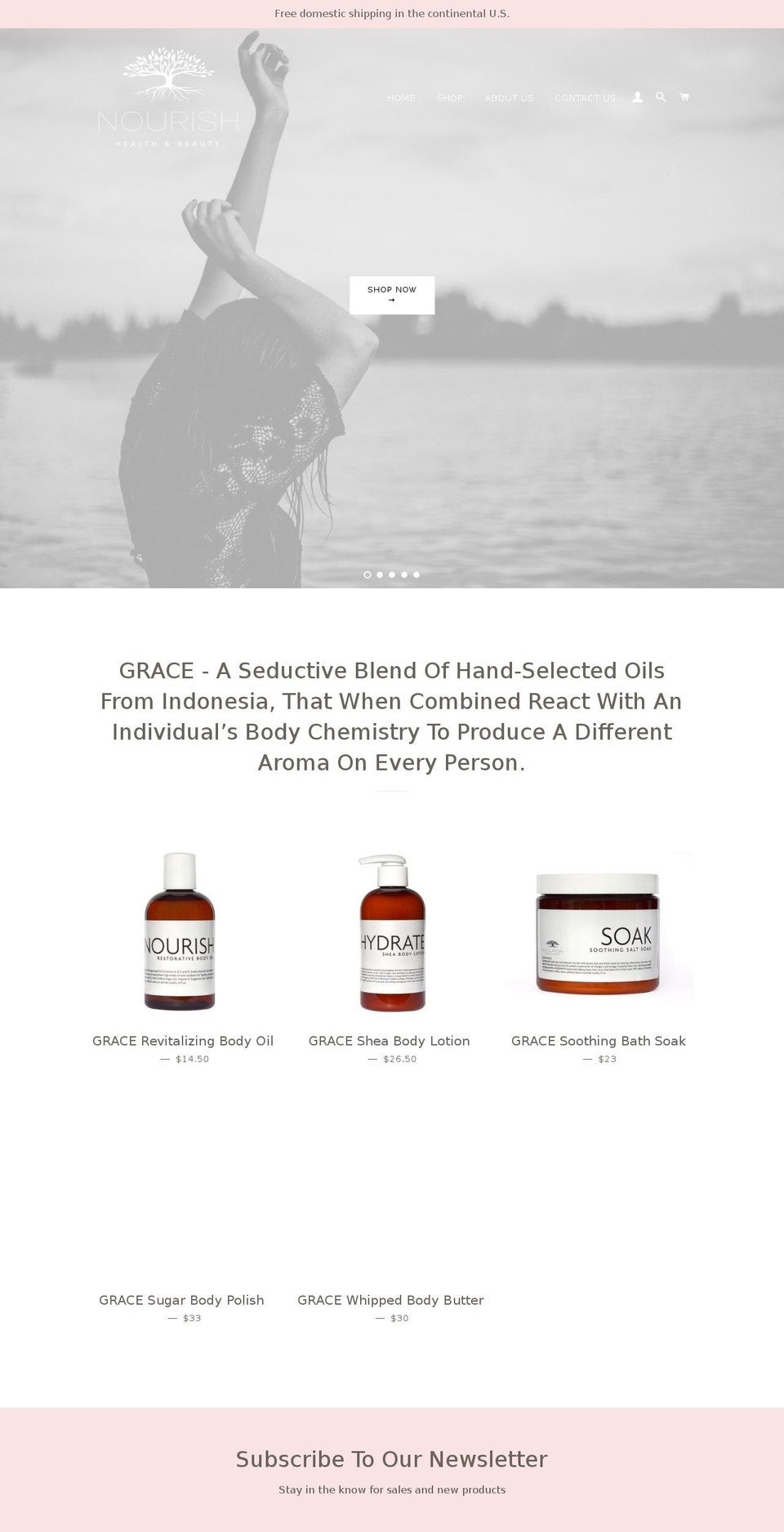 nourishofficial.com shopify website screenshot