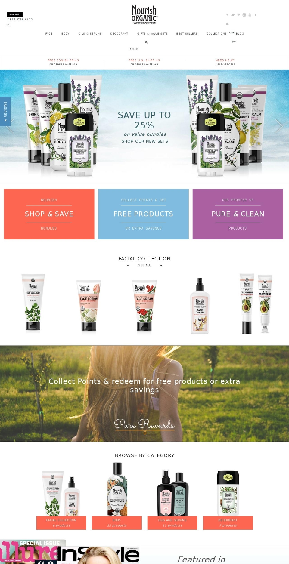 nourishorganic.com shopify website screenshot