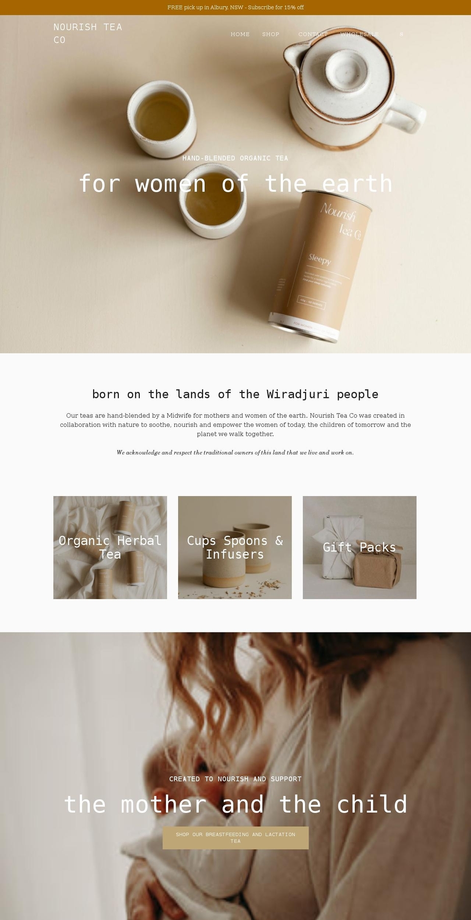 nourishteaco.com shopify website screenshot