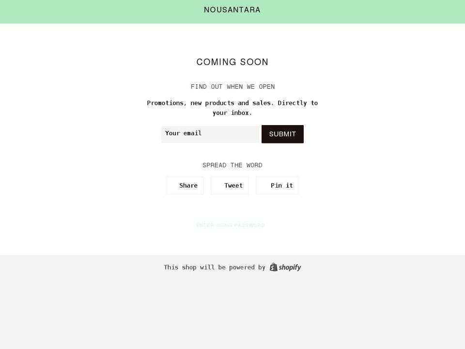 nousantara.com shopify website screenshot