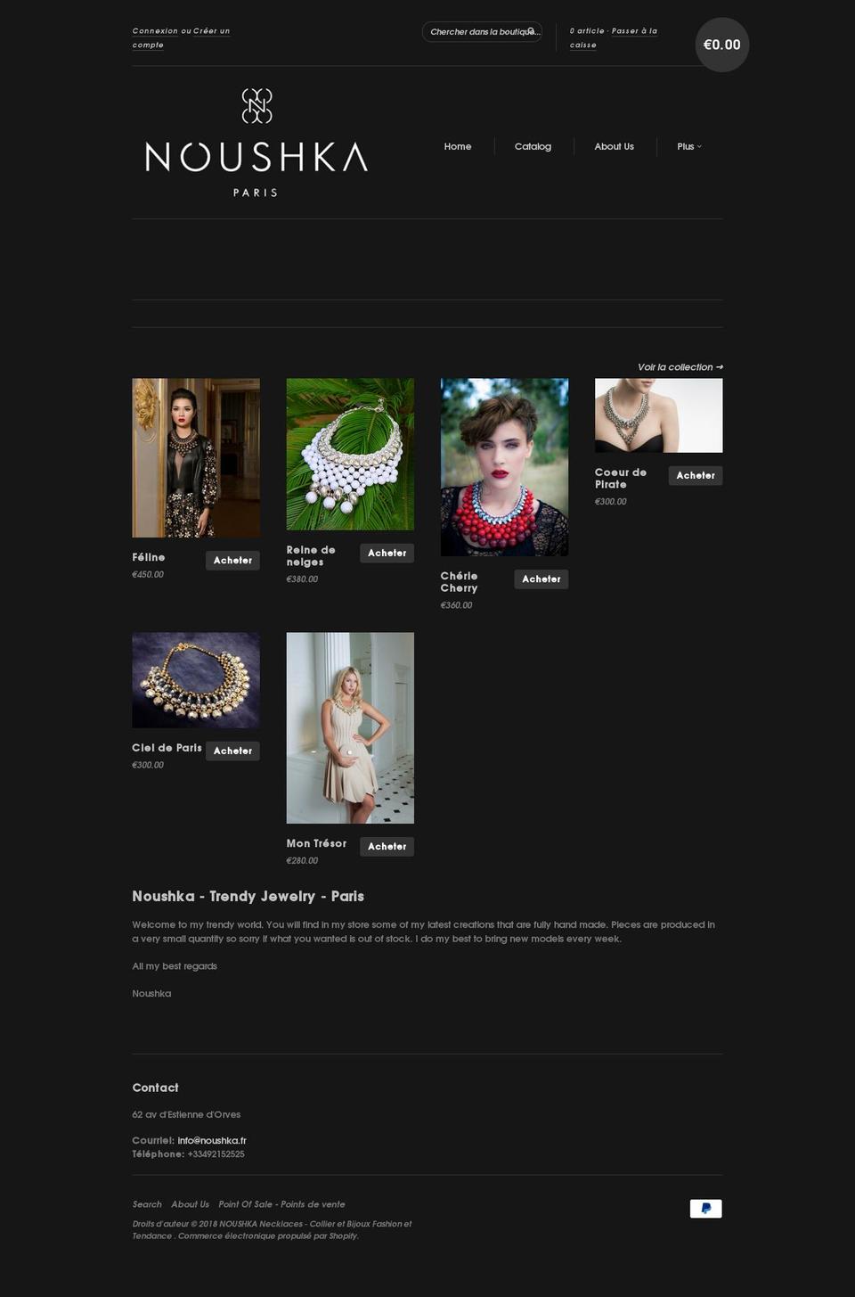 noushka.fr shopify website screenshot