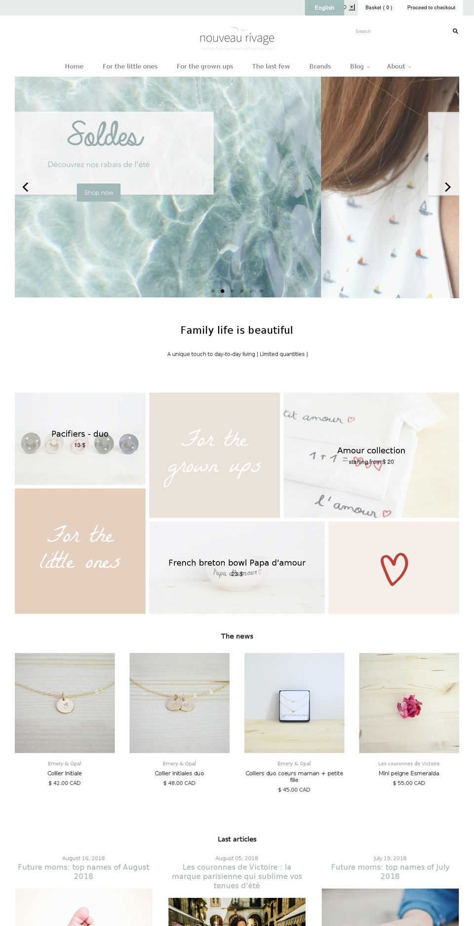 nouveau-rivage.com shopify website screenshot