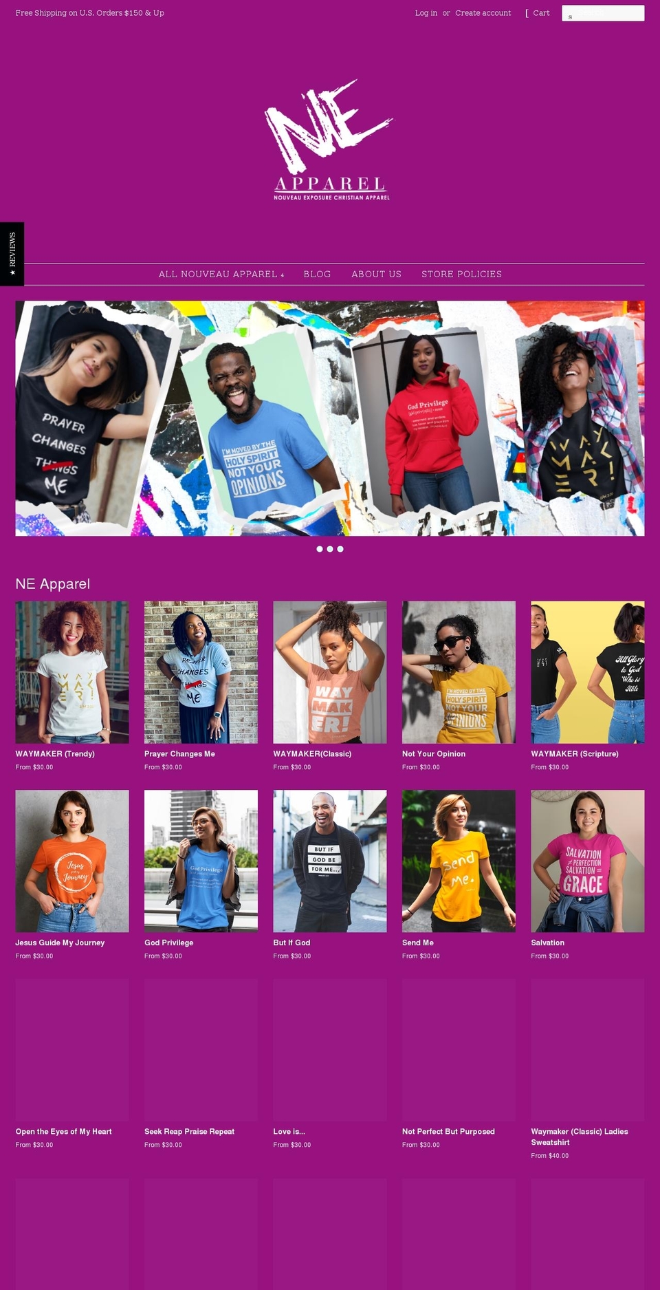 nouveauexposure.org shopify website screenshot