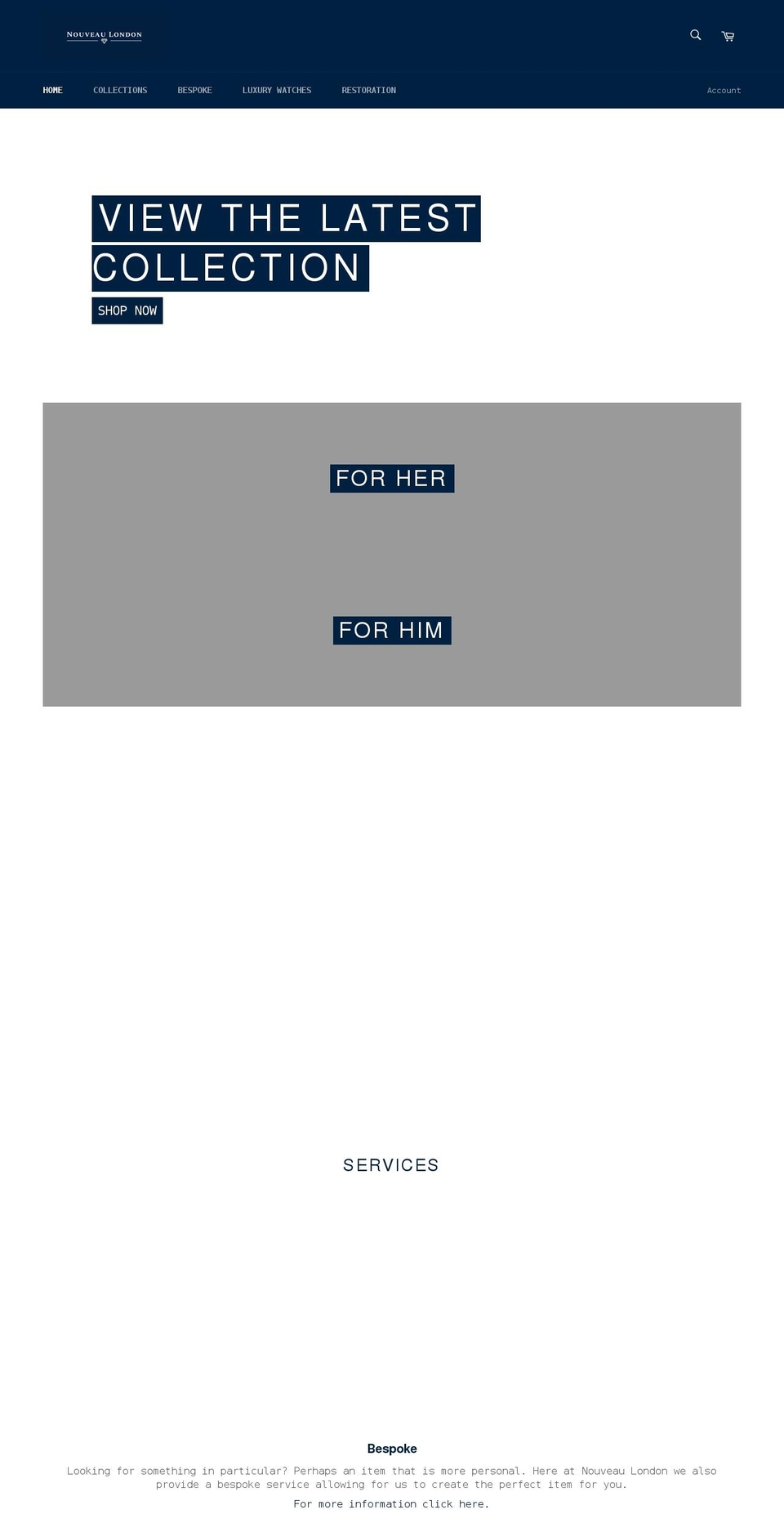 nouveauldn.com shopify website screenshot