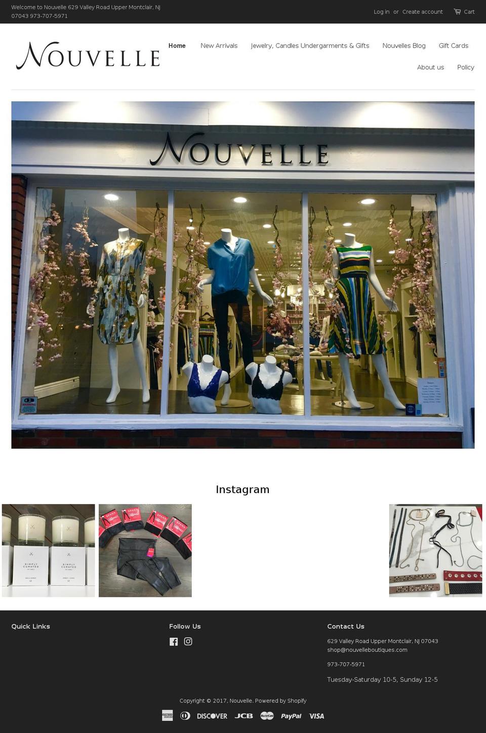 nouvelleboutiques.com shopify website screenshot