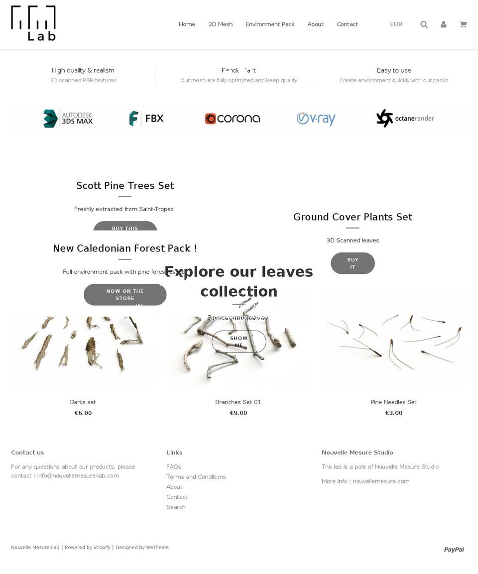 nouvellemesure-lab.com — Shopify storefront screenshot