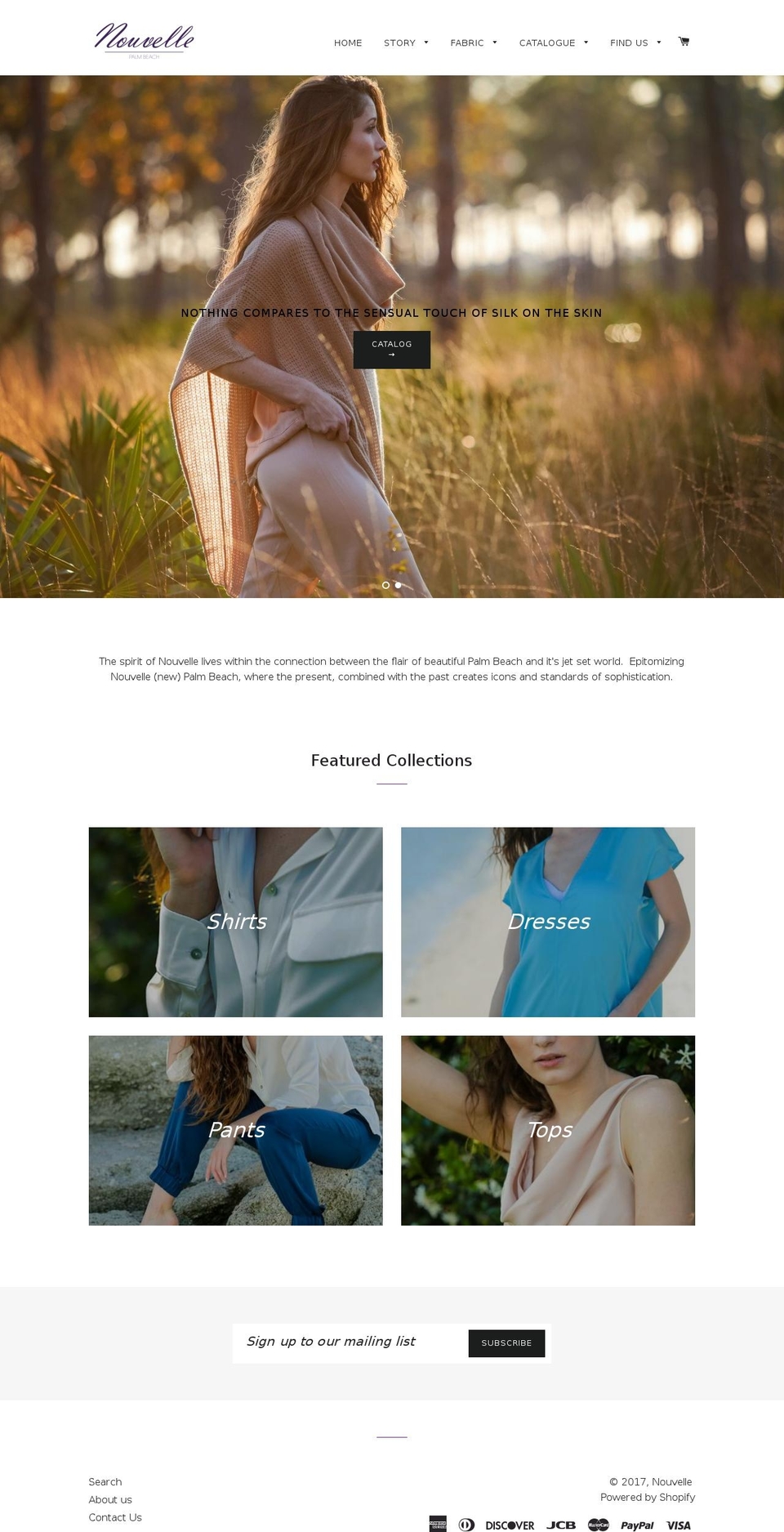 nouvellepalmbeach.com shopify website screenshot