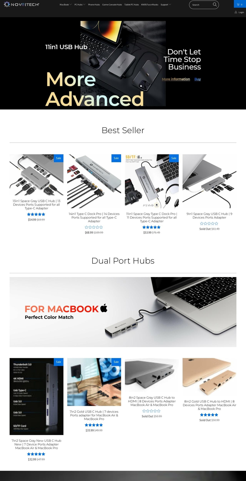 nov8tech.com shopify website screenshot