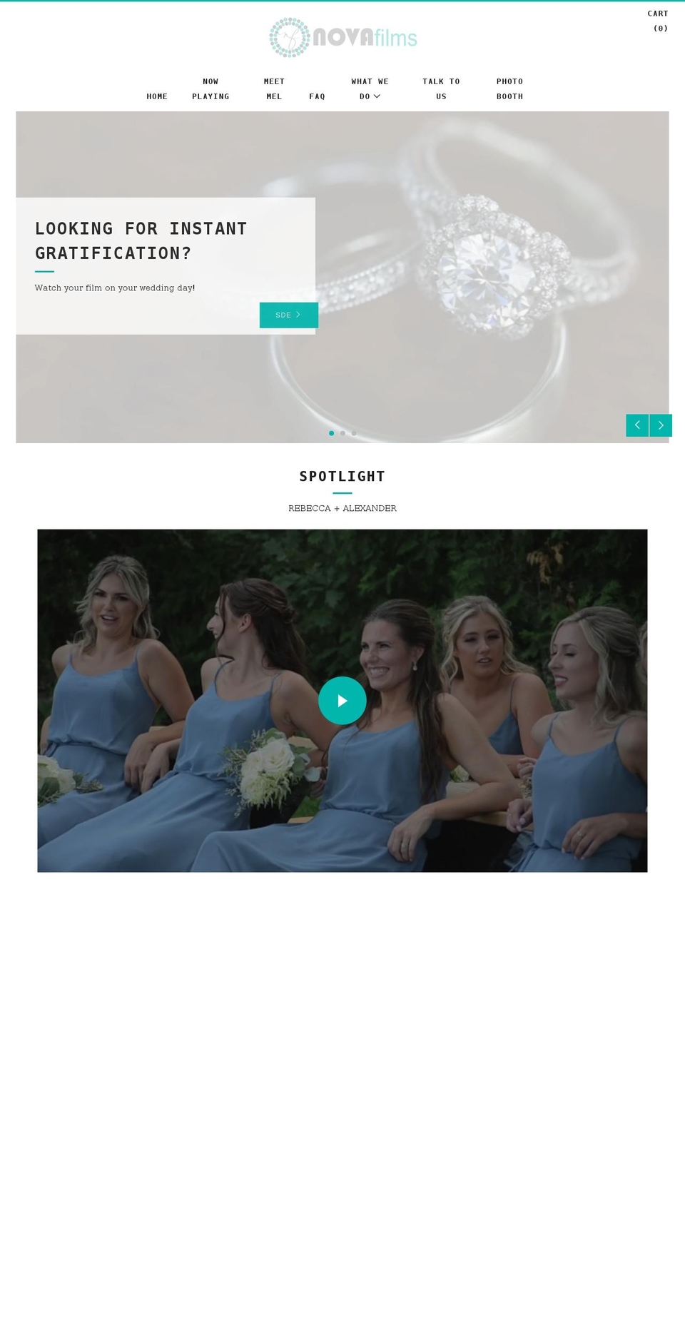 novafilms.ca shopify website screenshot