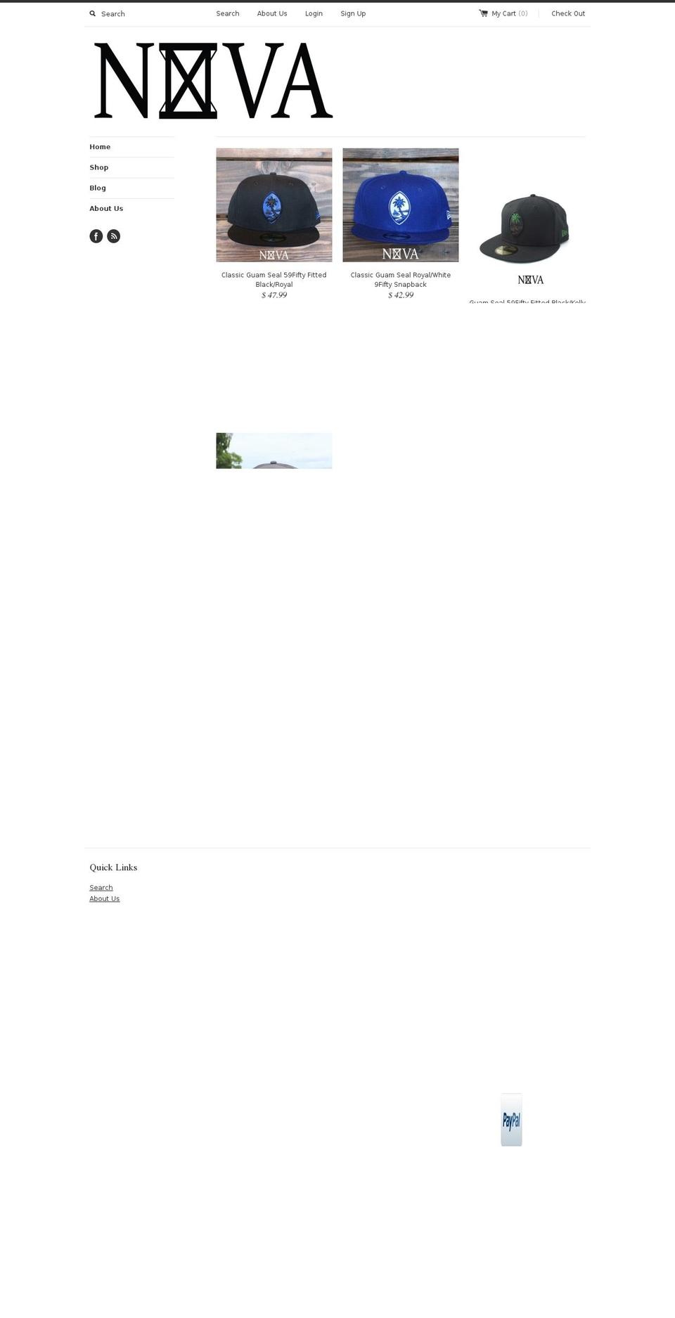 novaguam.com shopify website screenshot