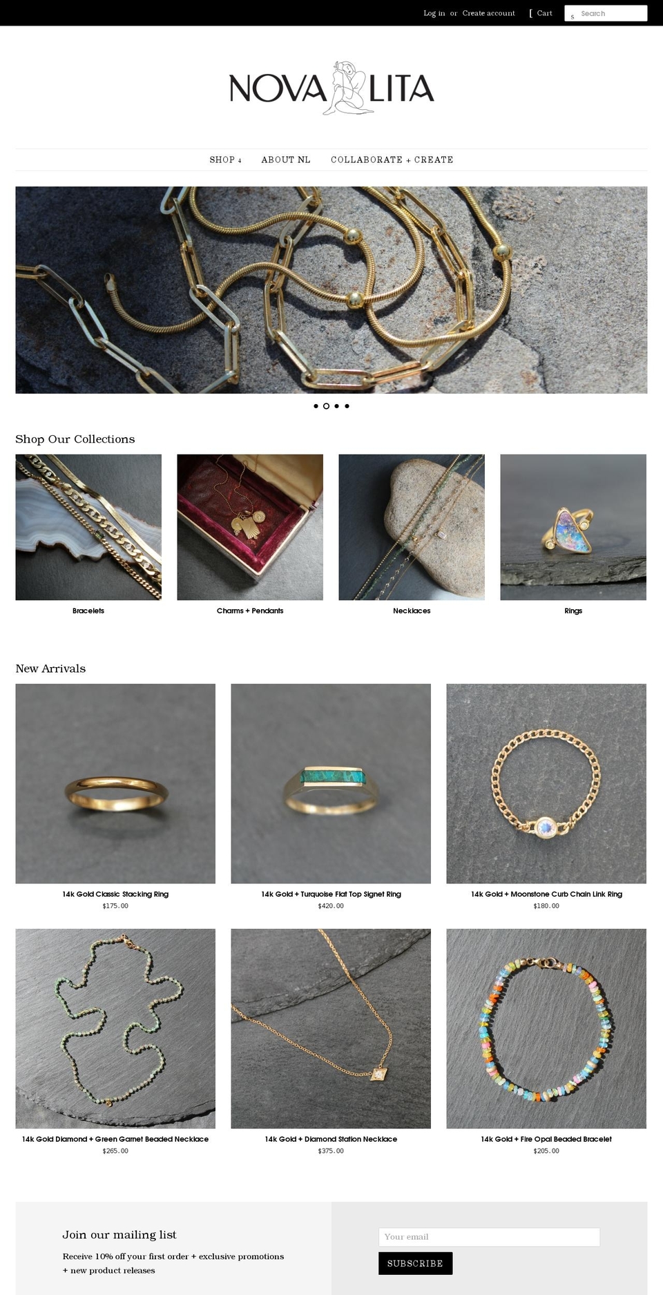 novalitavintage.com shopify website screenshot