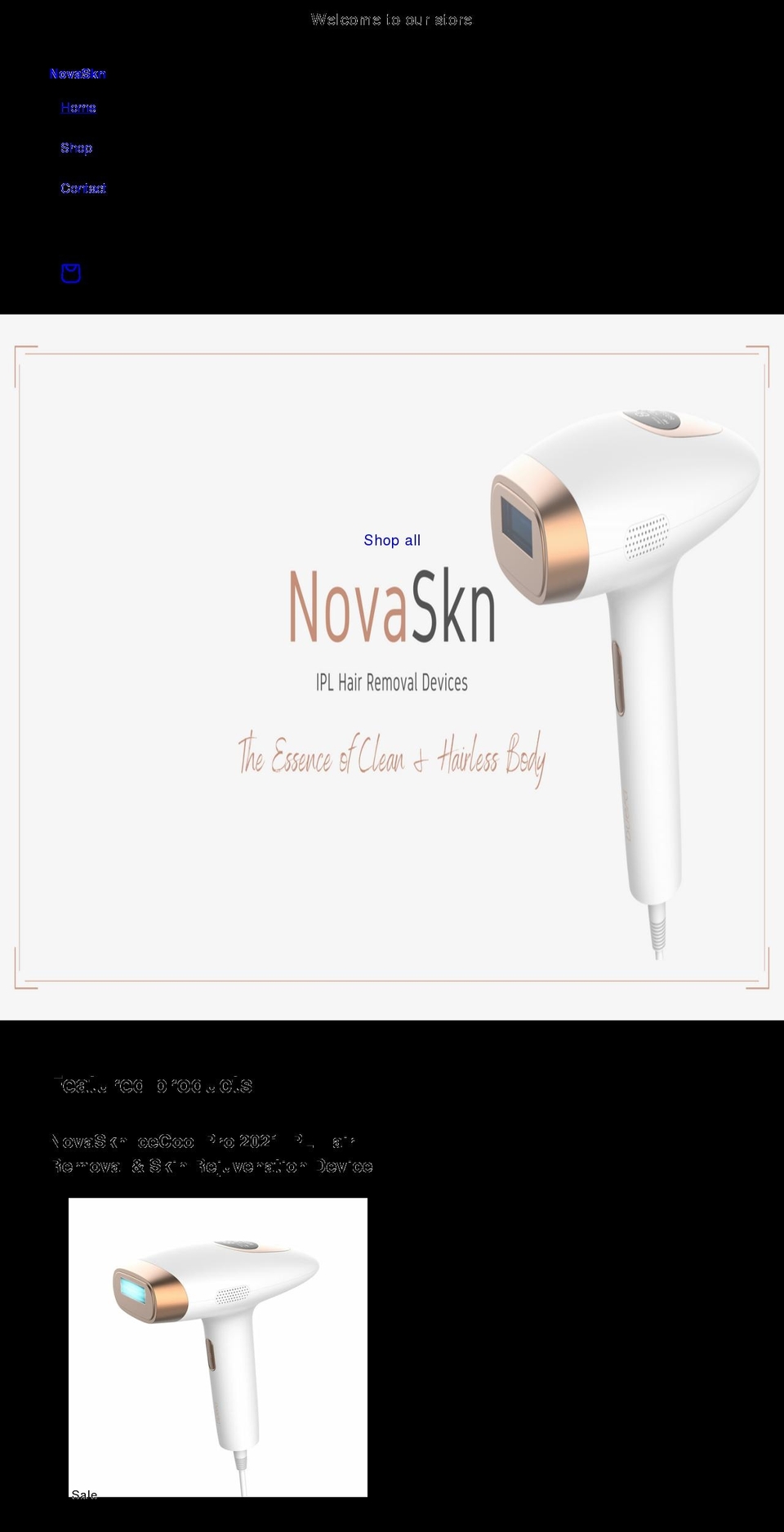 novaskn.com shopify website screenshot