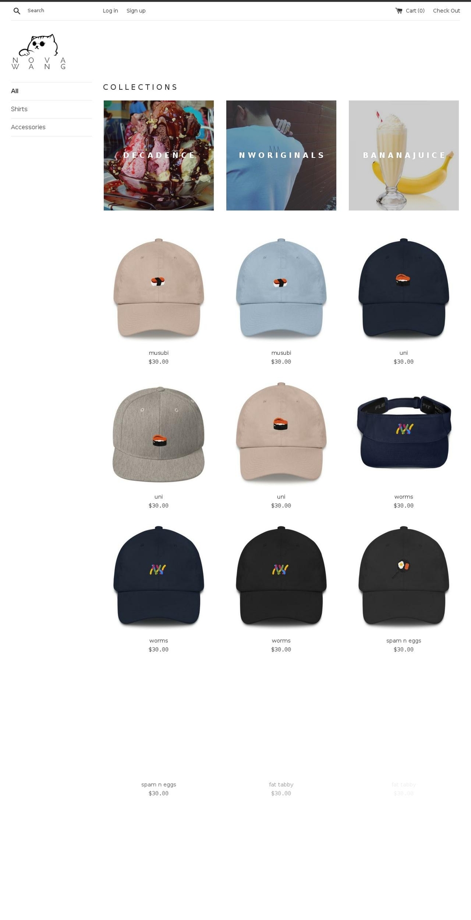 novawang.com shopify website screenshot