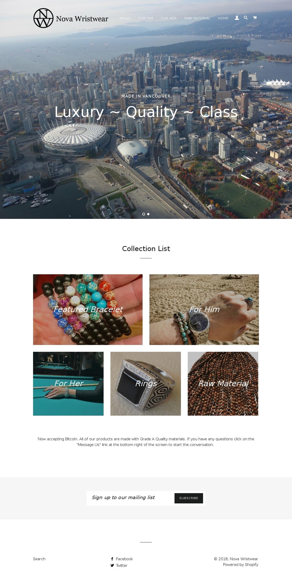 novawristwear.com — Shopify storefront screenshot