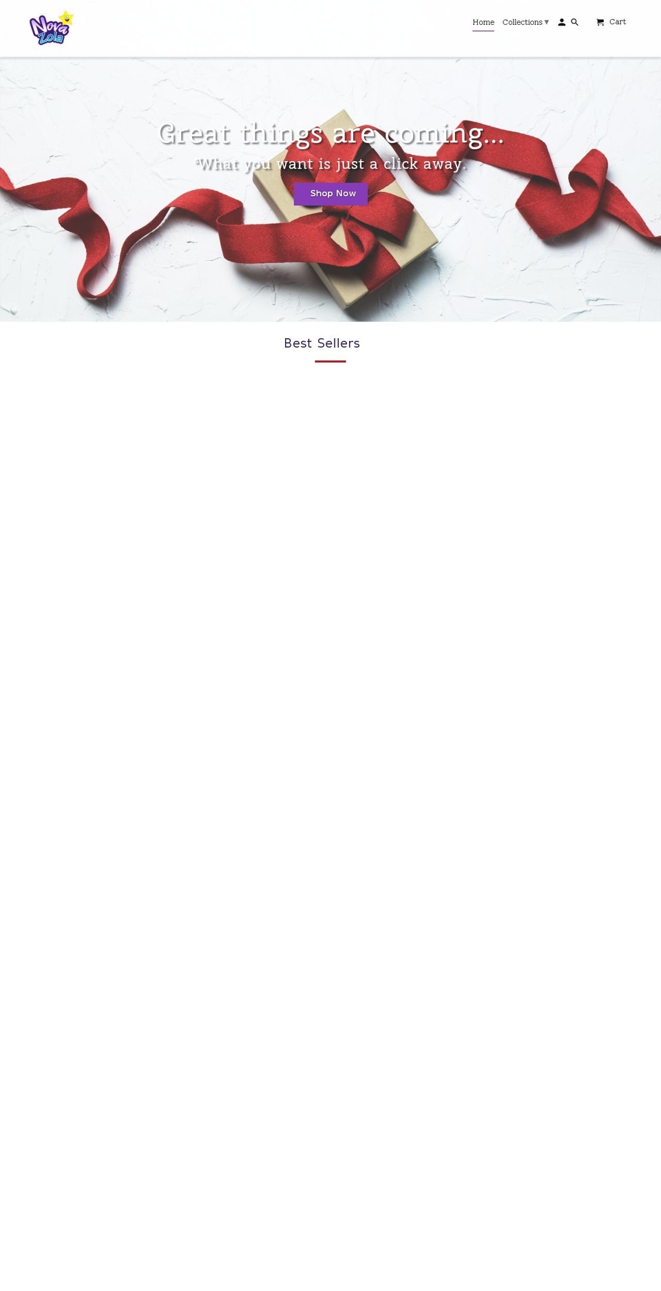 novazola.com shopify website screenshot
