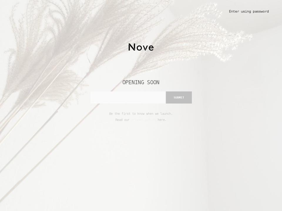 nove.store shopify website screenshot