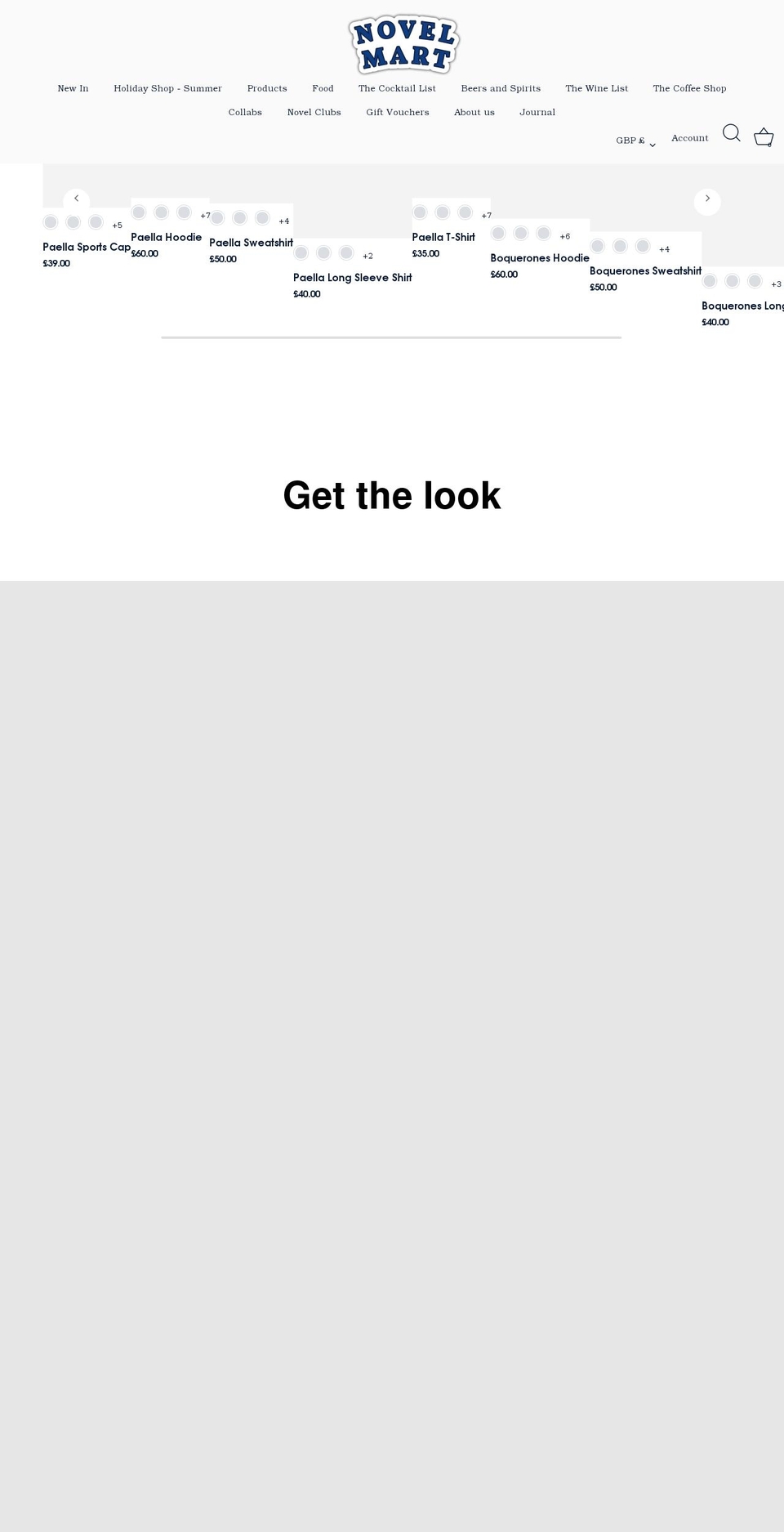 novel-mart.com shopify website screenshot