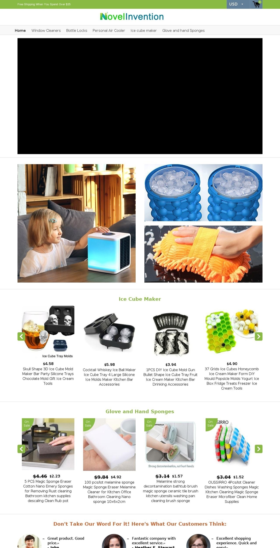 novelinvention.com — Shopify storefront screenshot