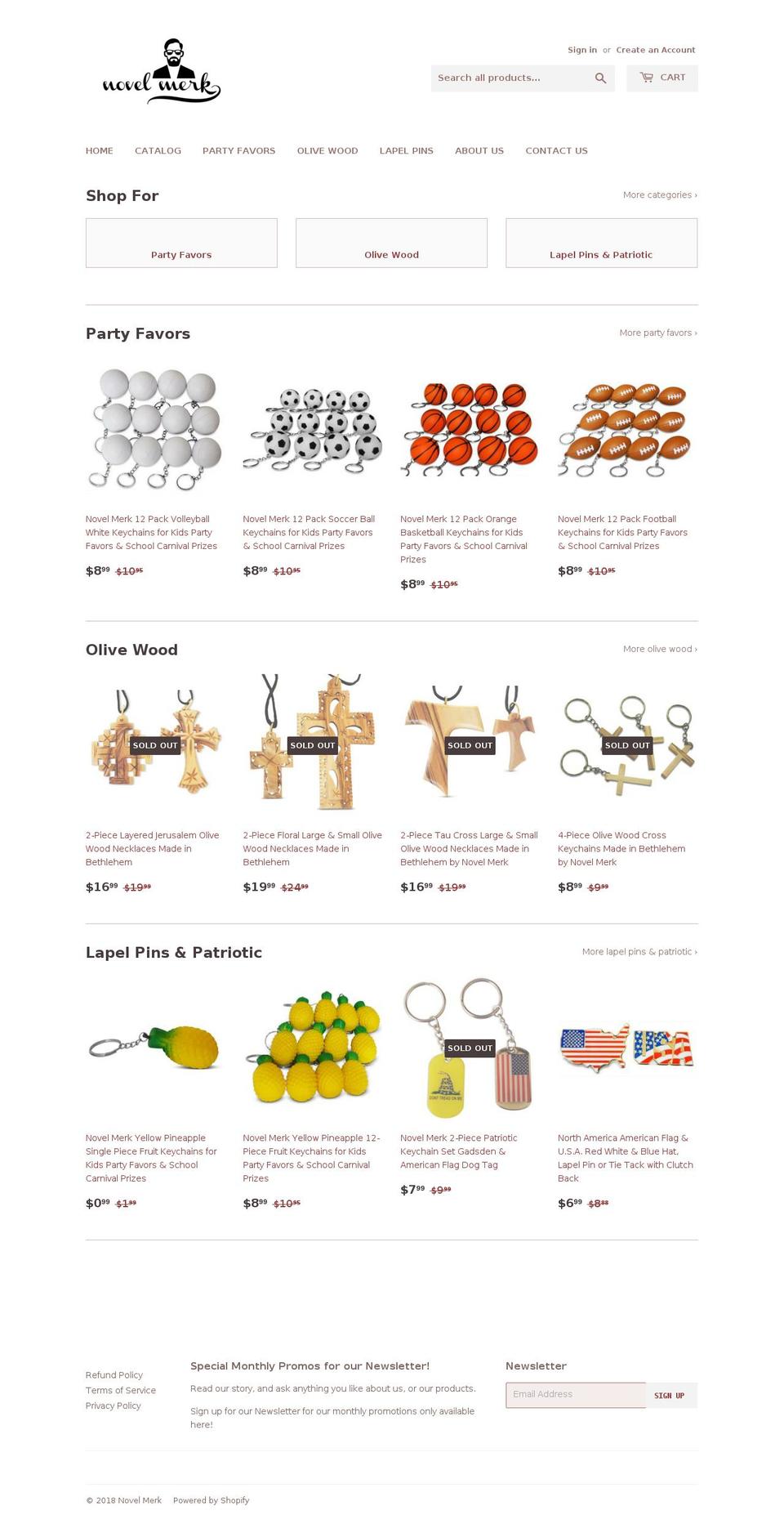 novelmerk.com shopify website screenshot