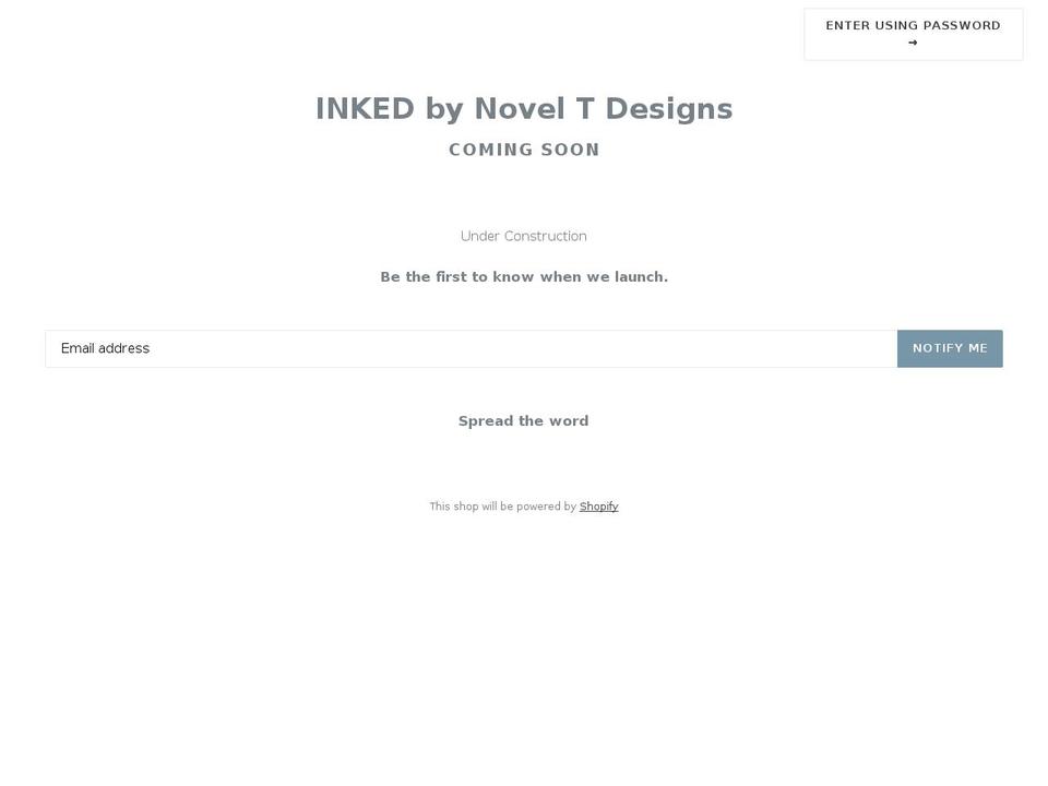 noveltdesigns.com — Shopify storefront screenshot