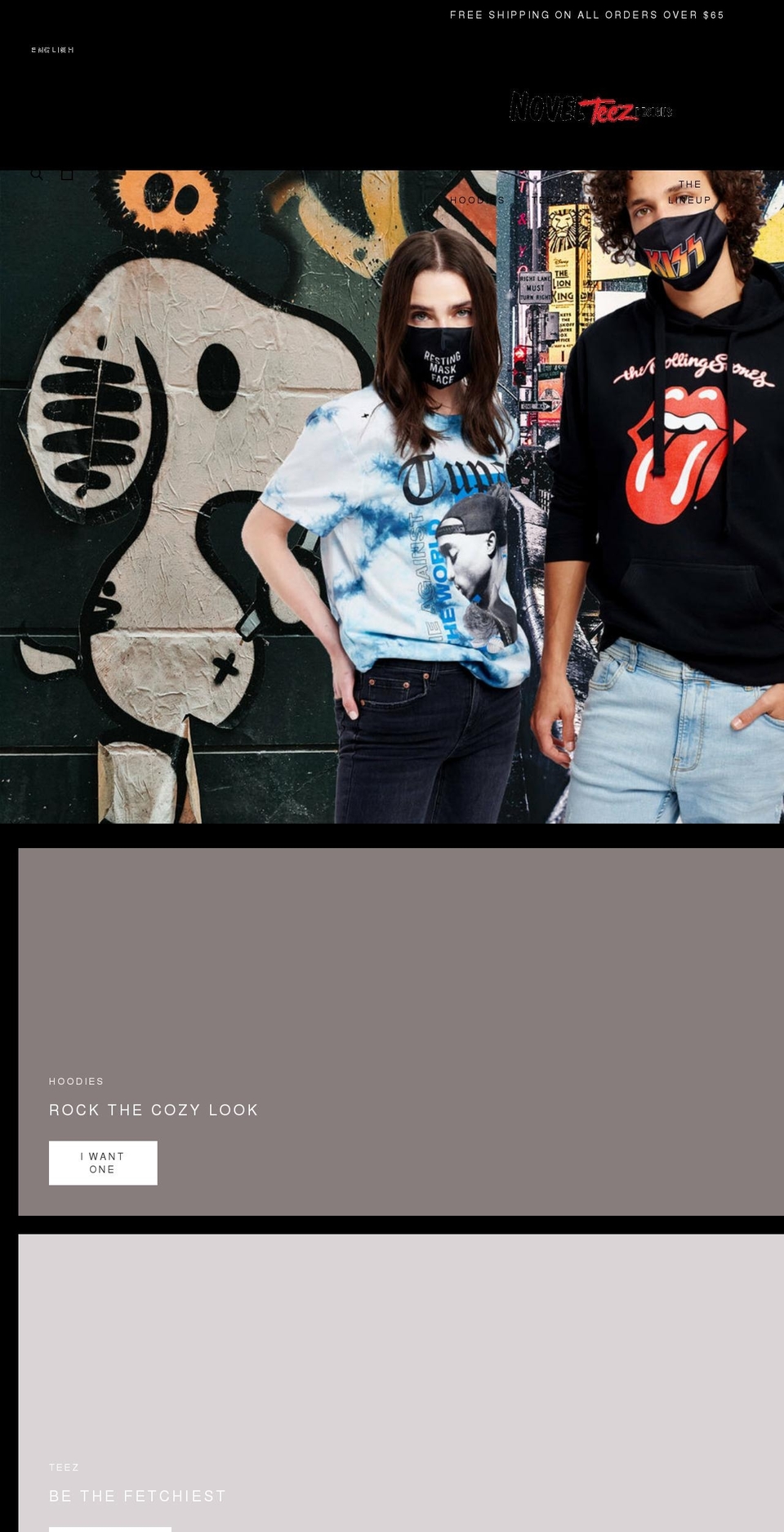 novelteezdesigns.com shopify website screenshot