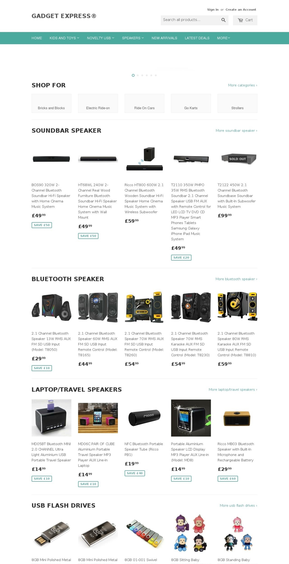 novelty-direct.com shopify website screenshot