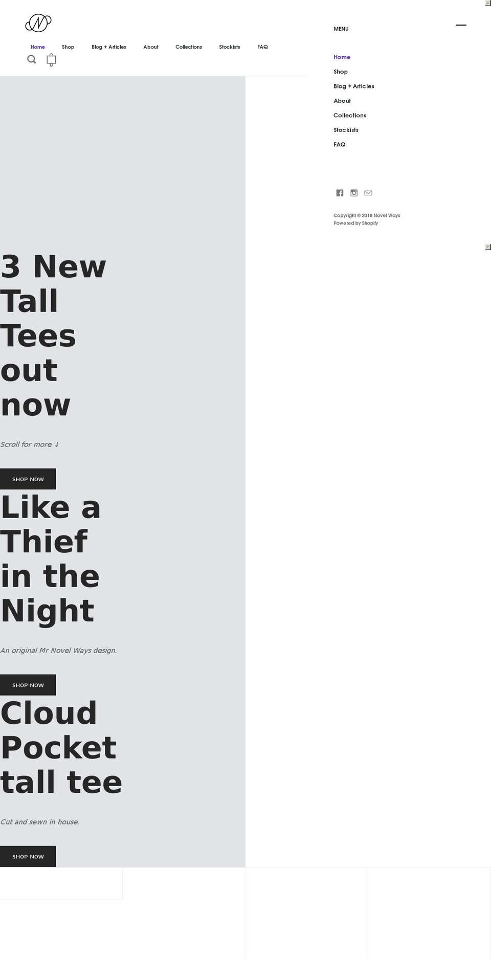novelways.net shopify website screenshot