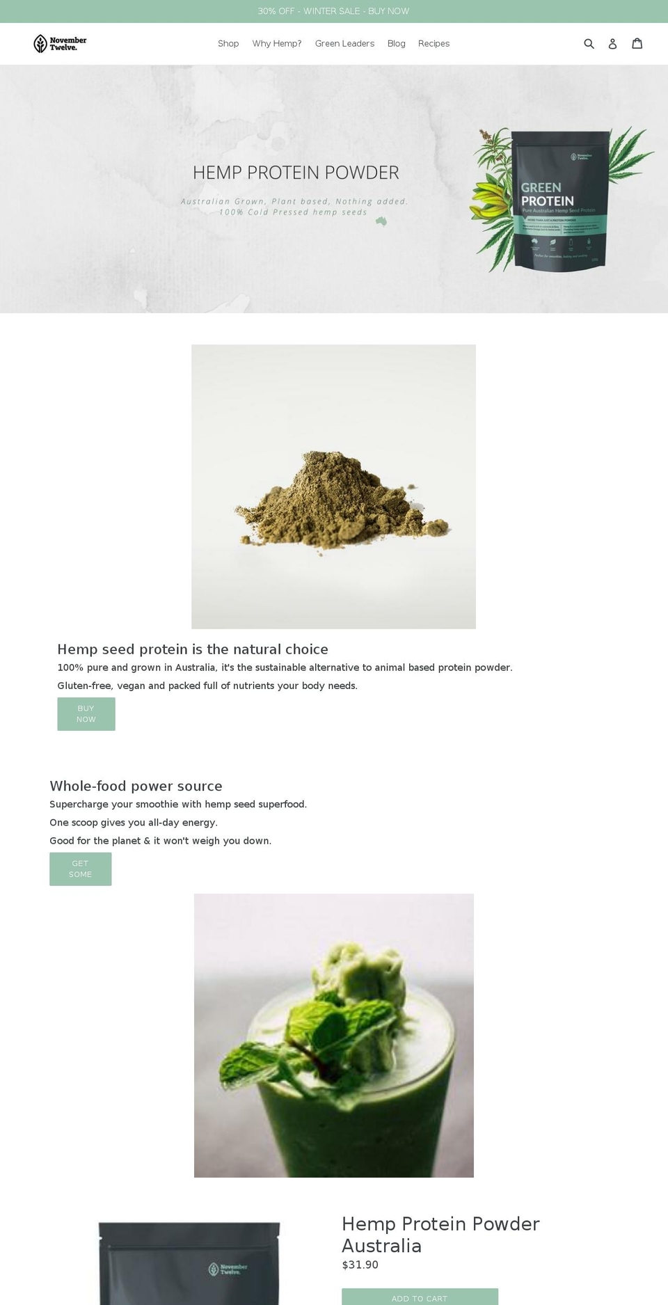 novembertwelve.com — Shopify storefront screenshot