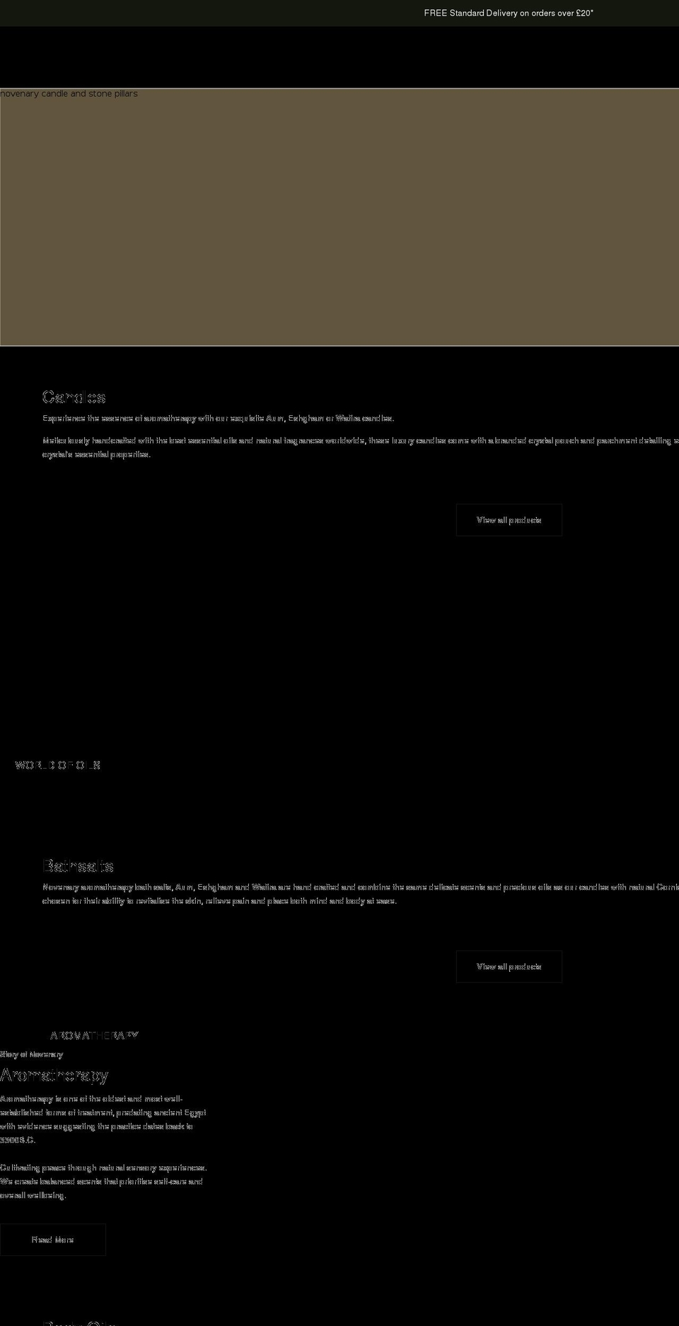 novenary.com shopify website screenshot