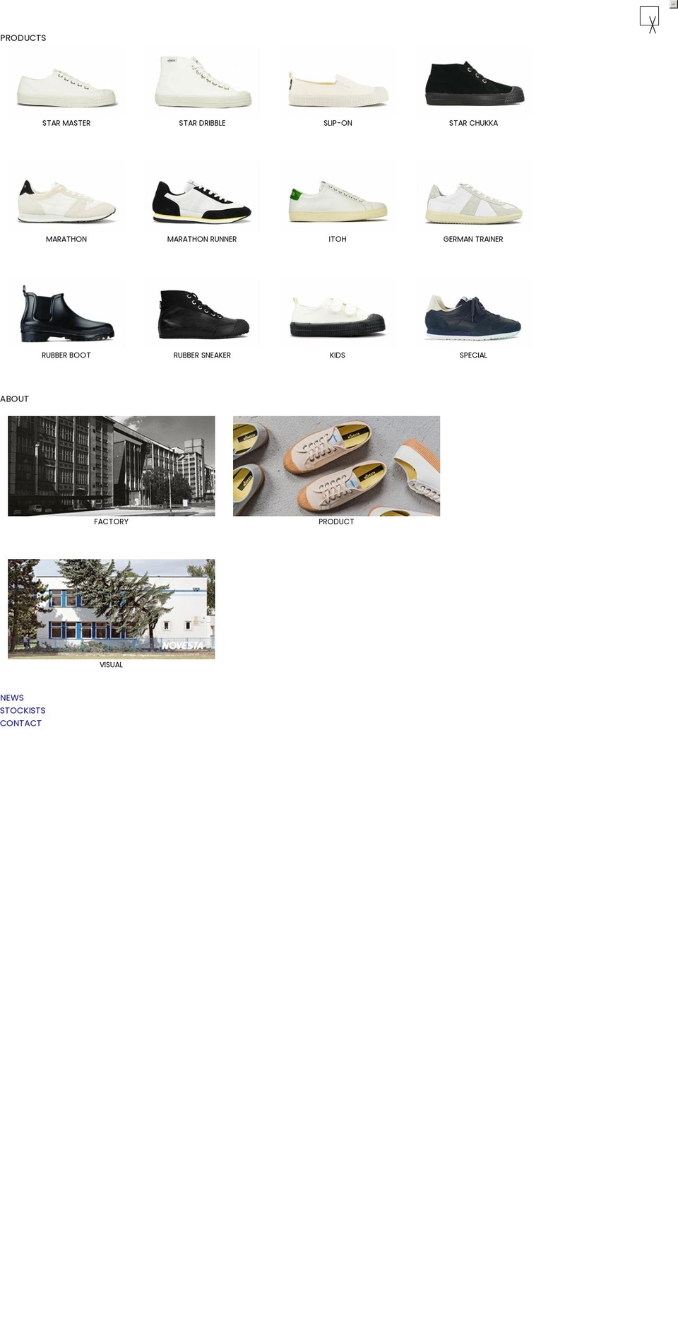 novesta.jp shopify website screenshot