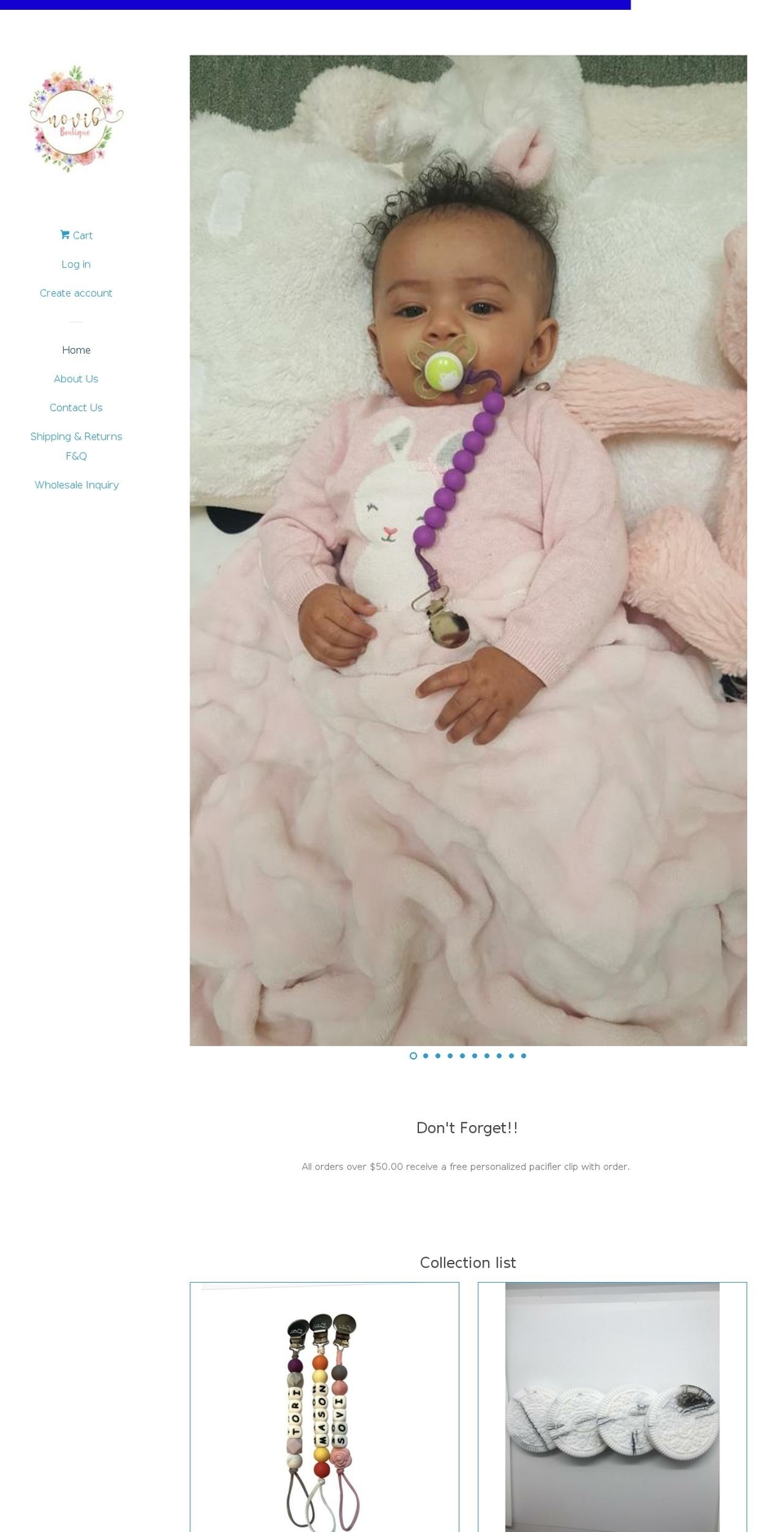 novibboutique.com — Shopify storefront screenshot