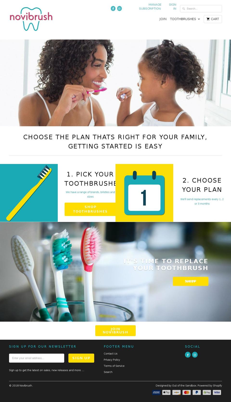 novibrush.com — Shopify storefront screenshot