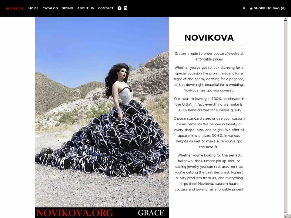 novikova.org shopify website screenshot